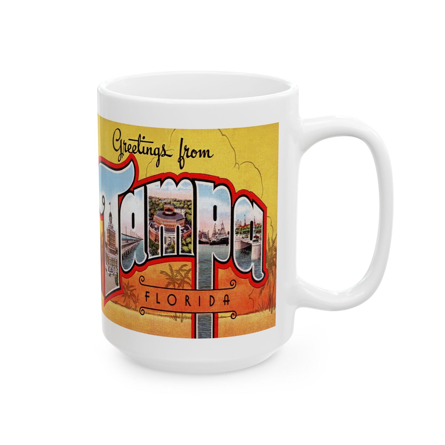 Memebly Warm Vintage Greetings from Tampa FL Coffee Mug