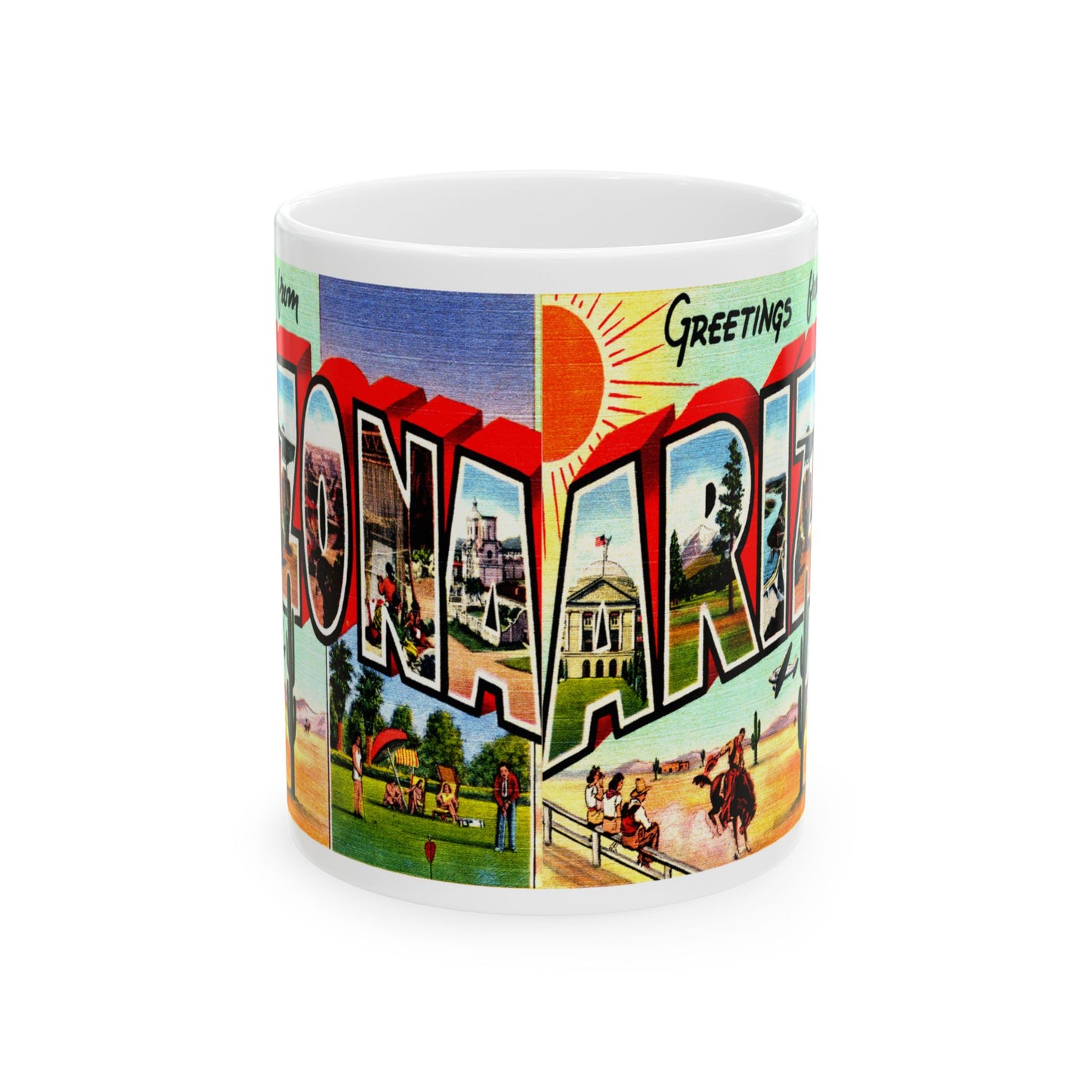 Memebly Vintage Scenic Greetings from Arizona AZ Coffee Mug