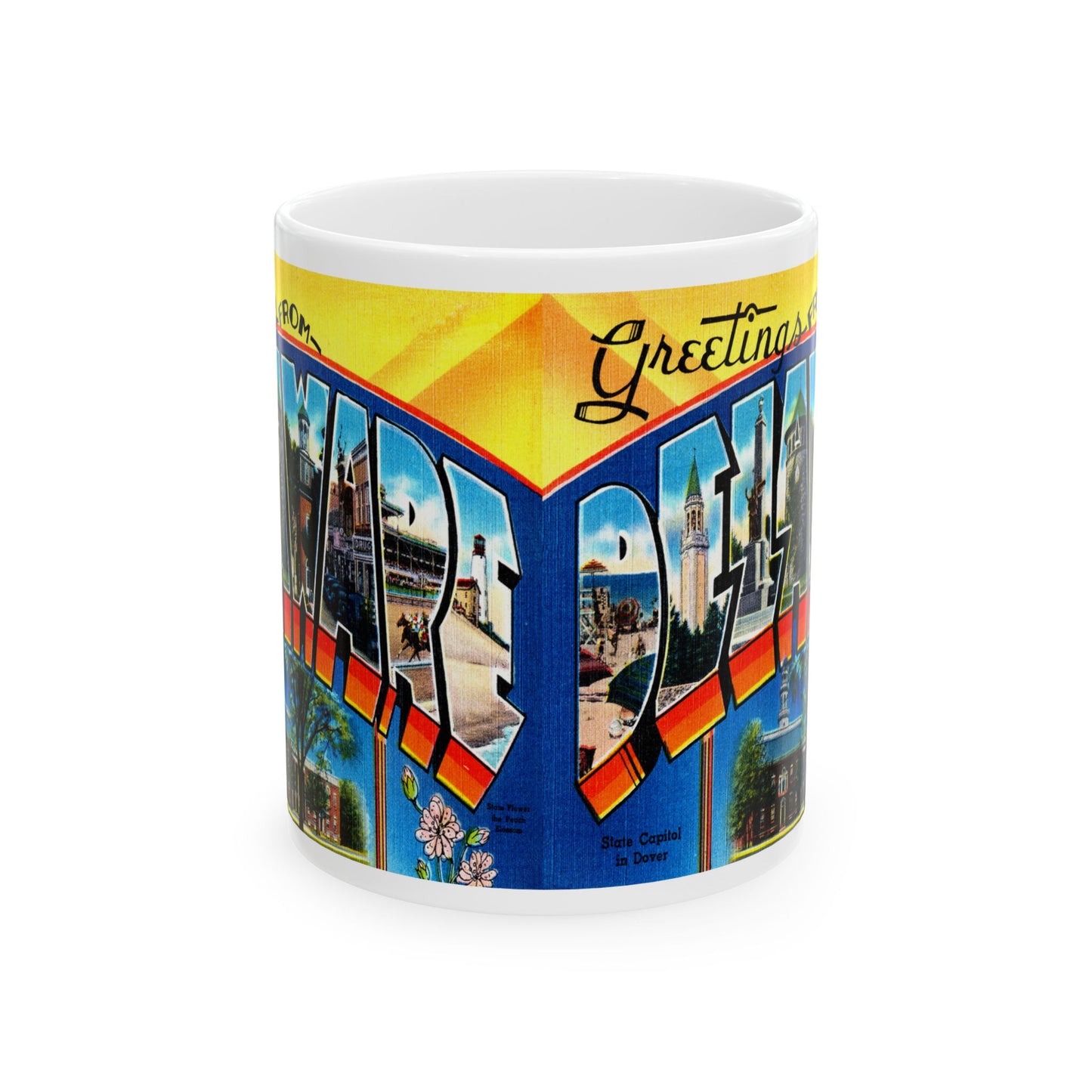 Memebly Vintage Greetings from Delaware DE Coffee Mug