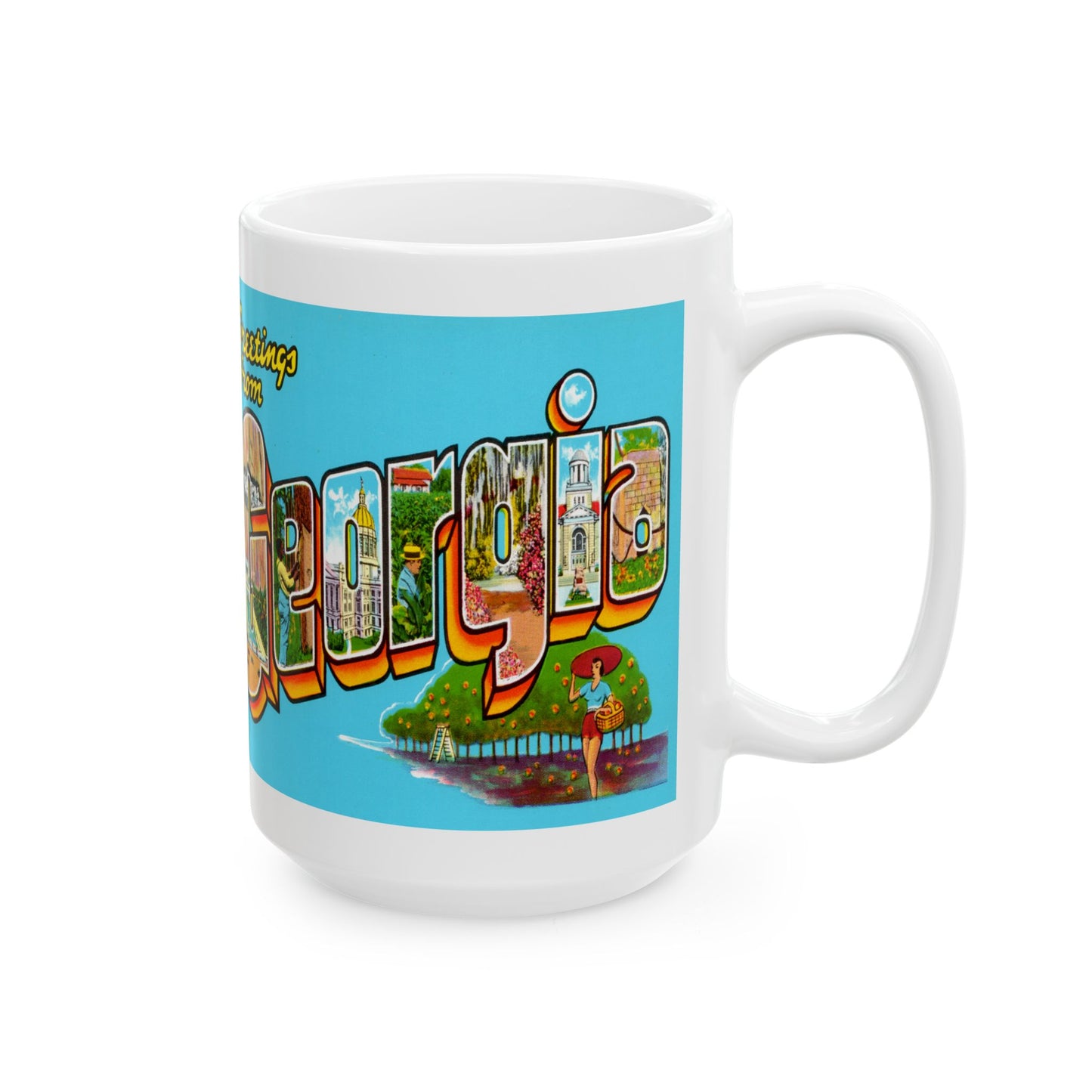 Memebly Retro Greetings from Georgia GA Coffee Mug