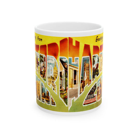 Memebly Unique Vintage Greetings from Hartford CT Connecticut Coffee Mug