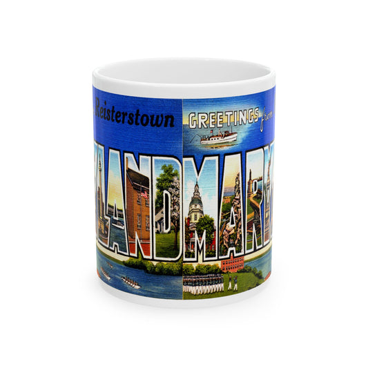 Memebly Vintage Greetings from Reisterstown MD Maryland Coffee Mug