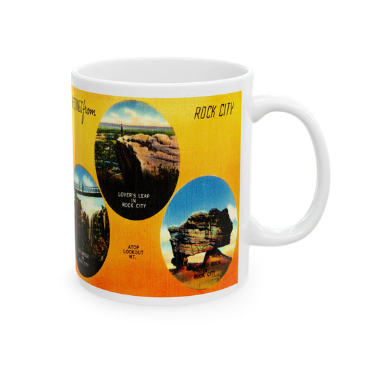 Memebly Scenic Vintage Greetings from Rock City Chatanooga TN Tennessee Coffee Mug