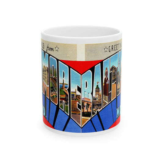 Memebly Scenic Vintage Greetings from Baltimore MD Maryland Coffee Mug