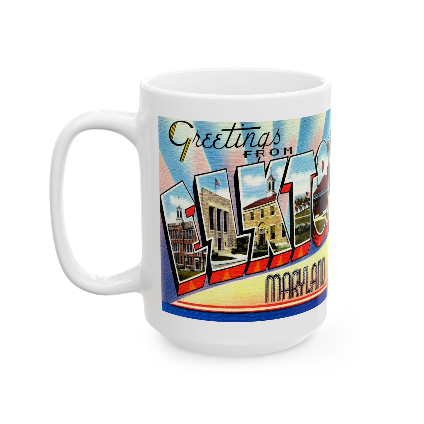 Memebly Vintage Greetings from Elkton MD Maryland Coffee Mug