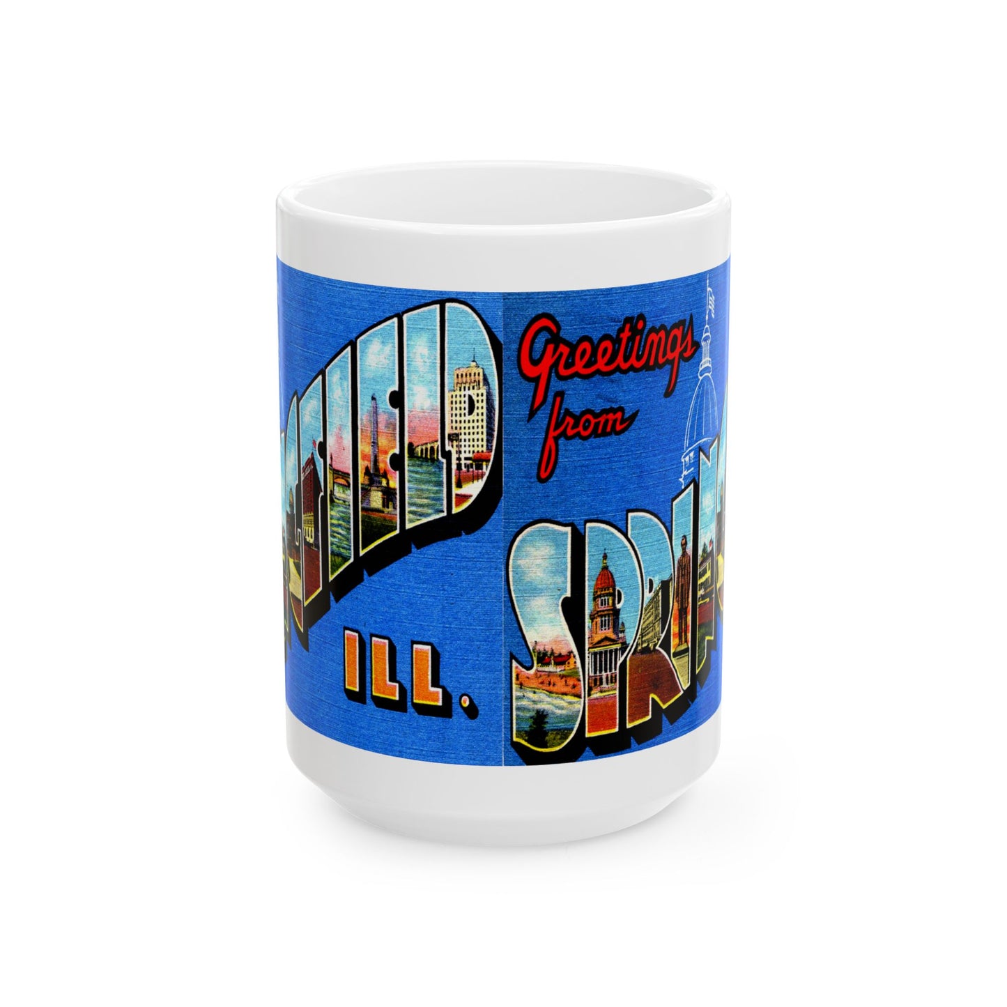 Memebly Retro Greetings from Springfield IL Coffee Mug