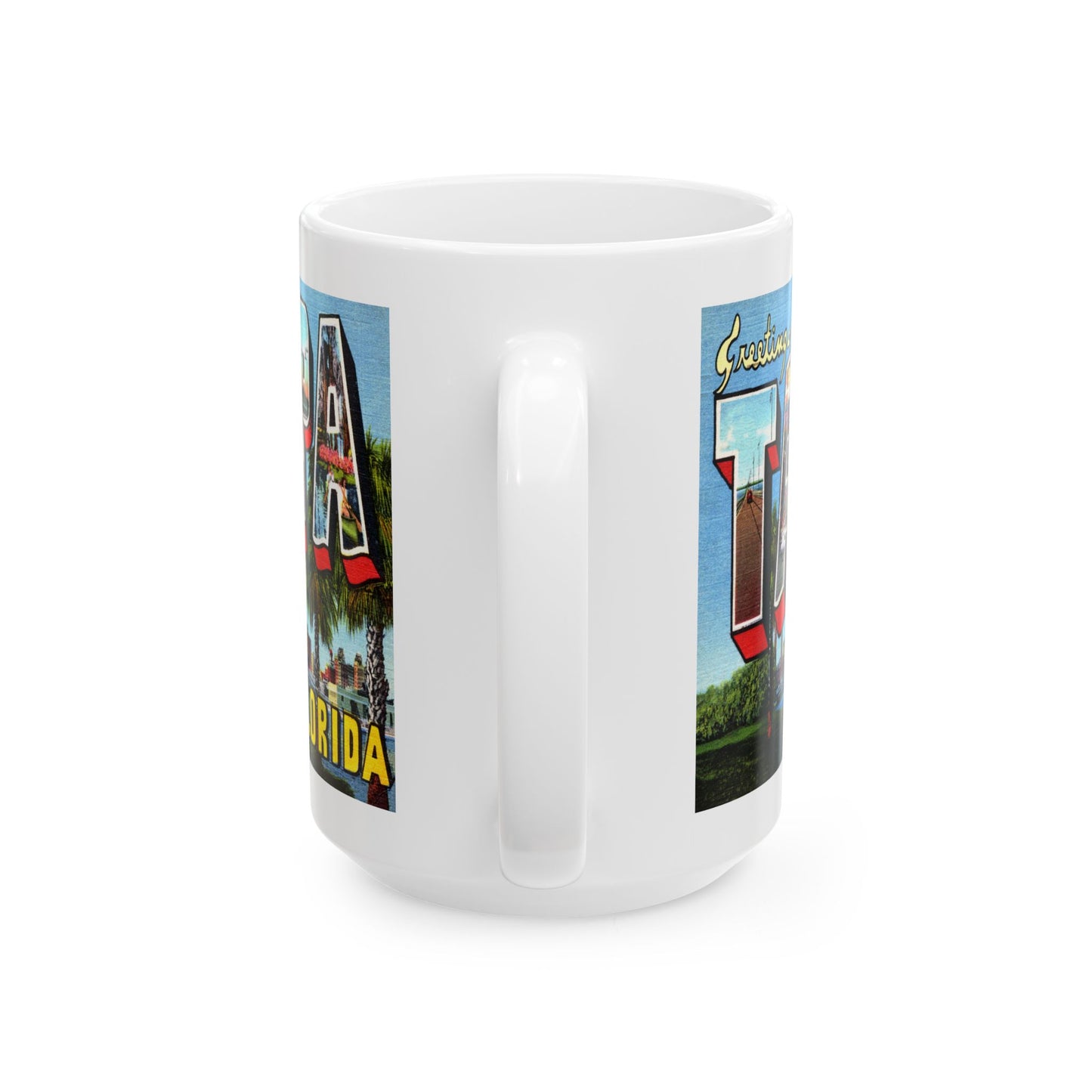 Memebly Scenic Vintage Greetings from Tampa FL Coffee Mug