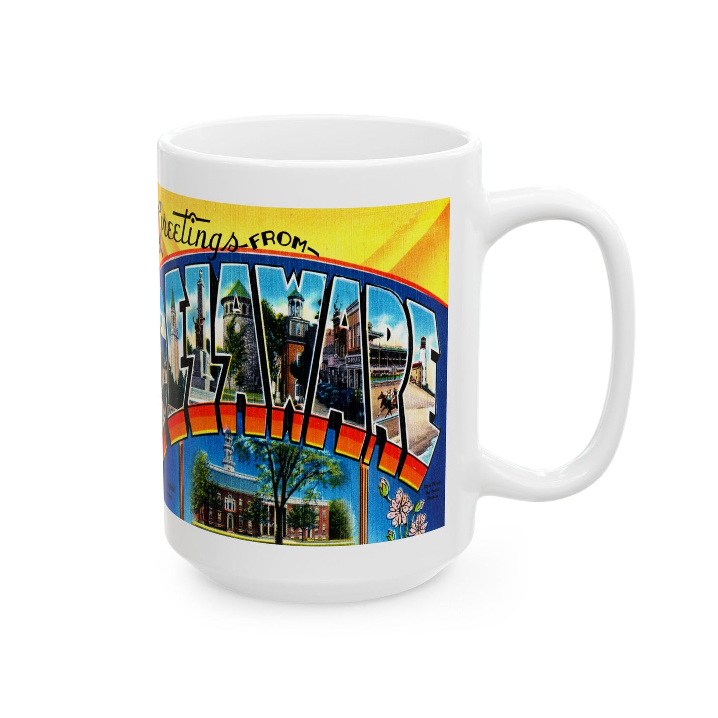 Memebly Vintage Greetings from Delaware DE Coffee Mug