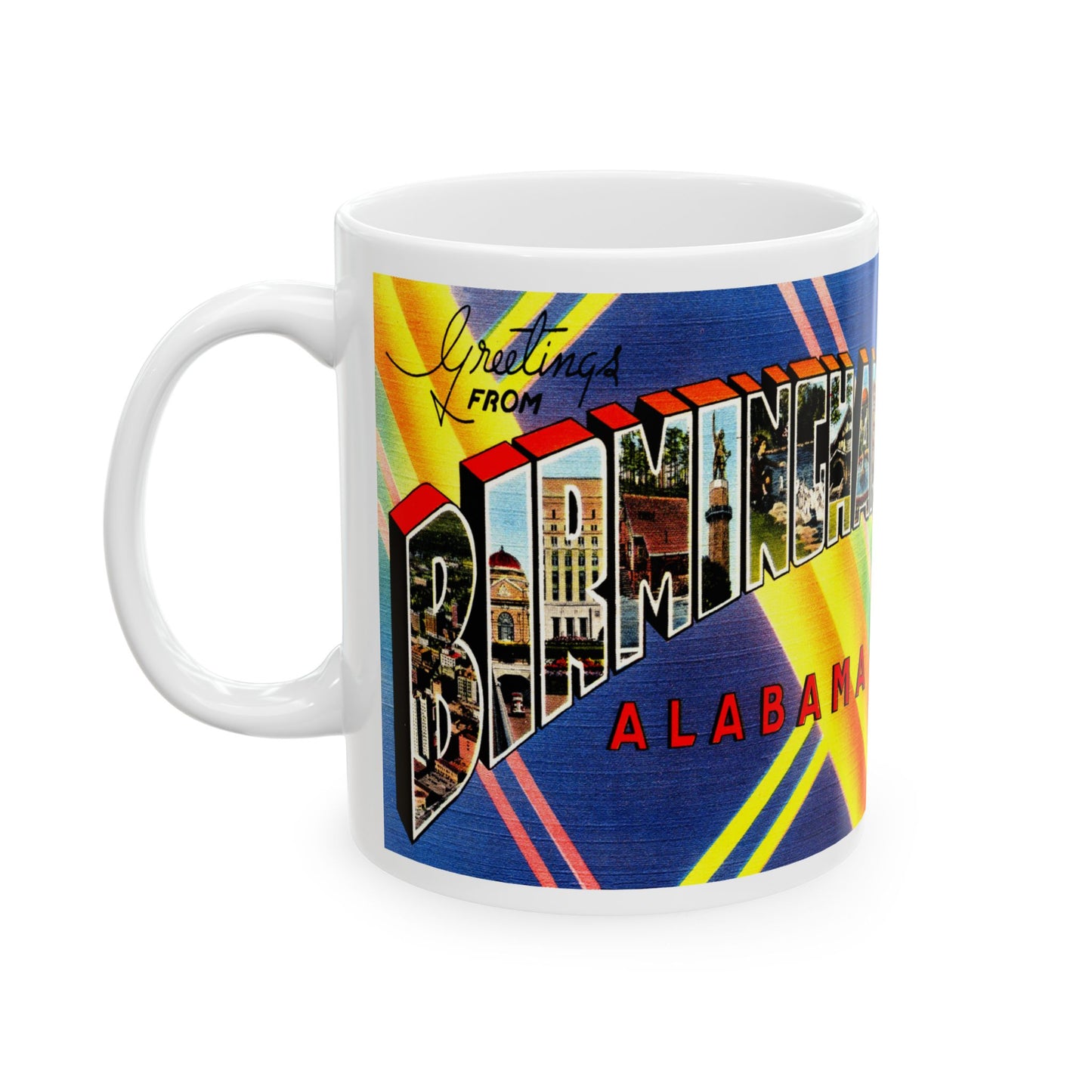 Memebly Retro Greetings from Birmingham AL Coffee Mug