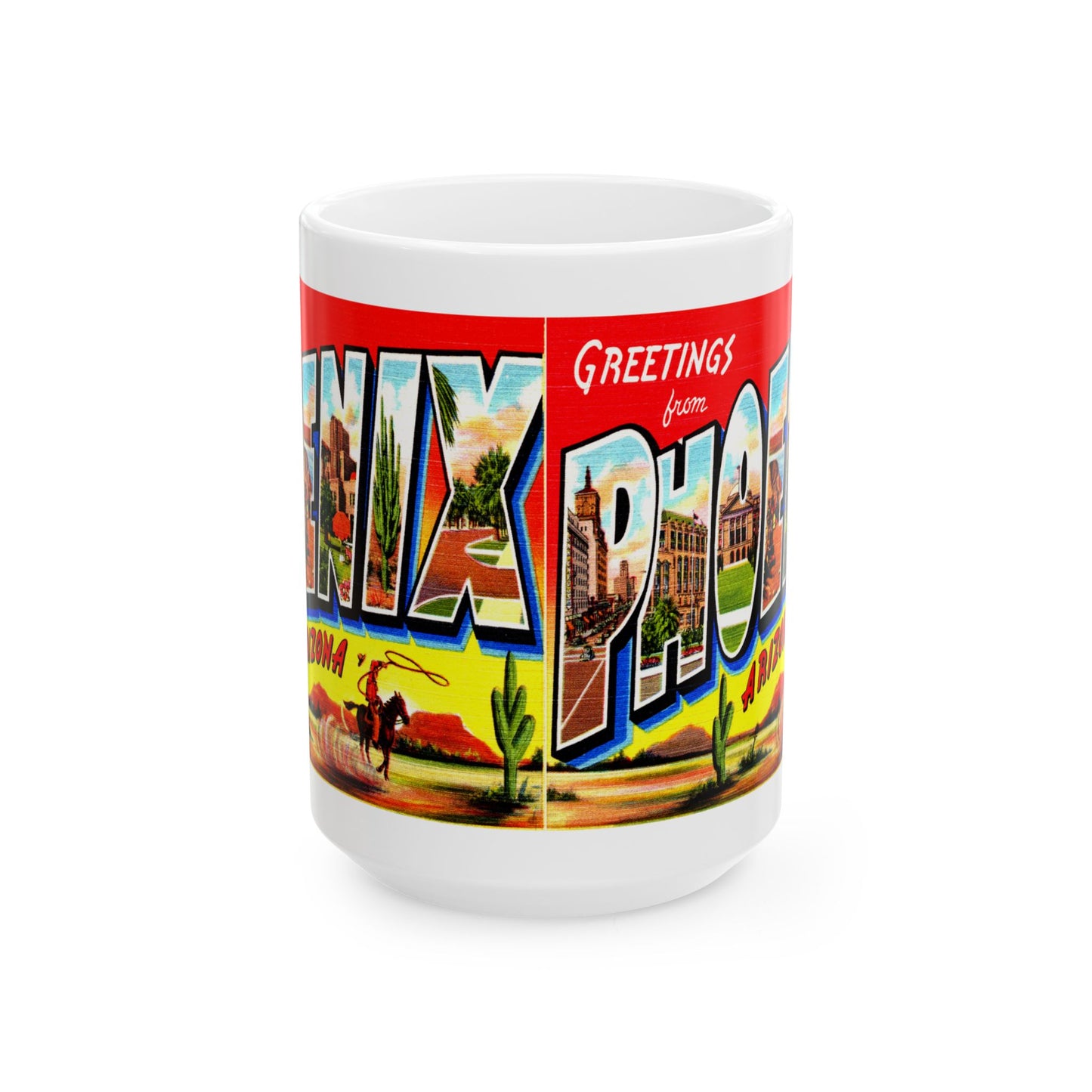 Memebly Colorful Greetings from Phoenix AZ Arizona Coffee Mug