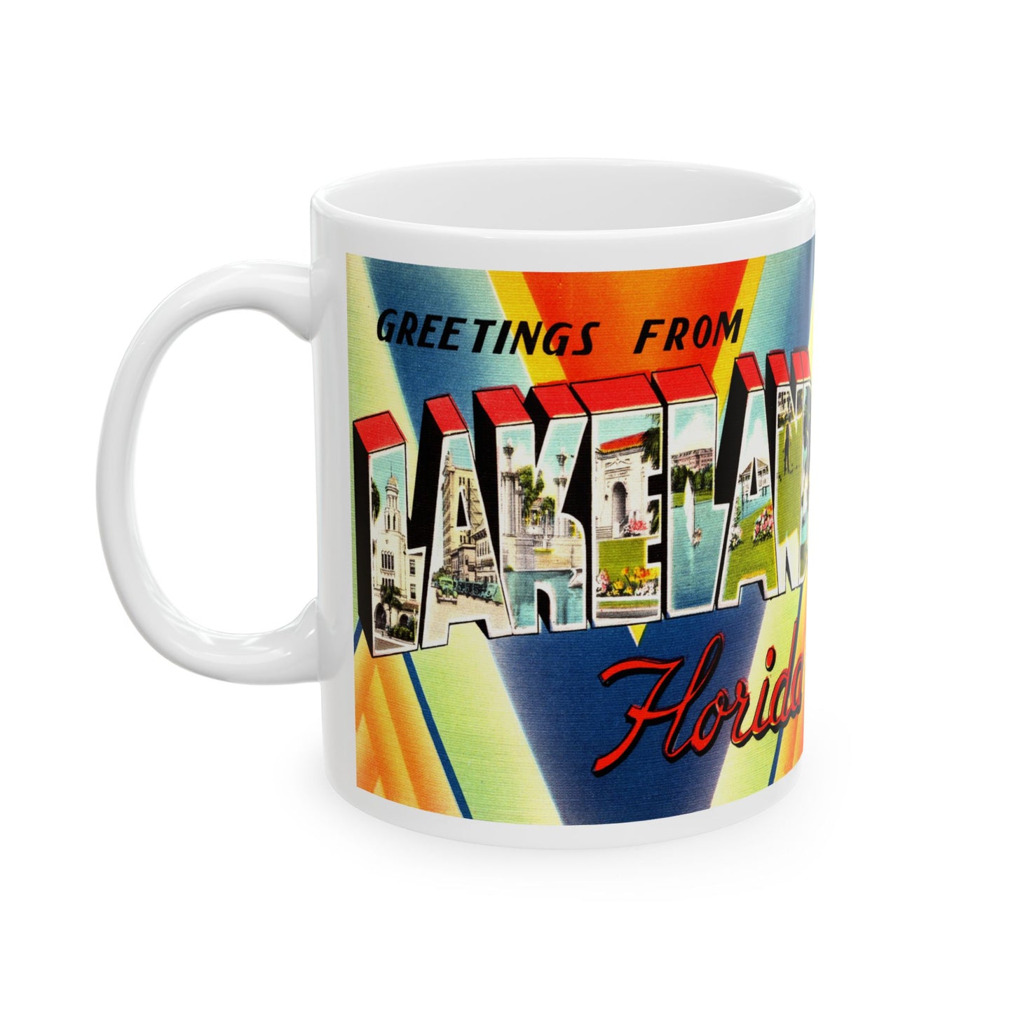 Memebly Retro Greetings from Lakeland FL Florida Coffee Mug