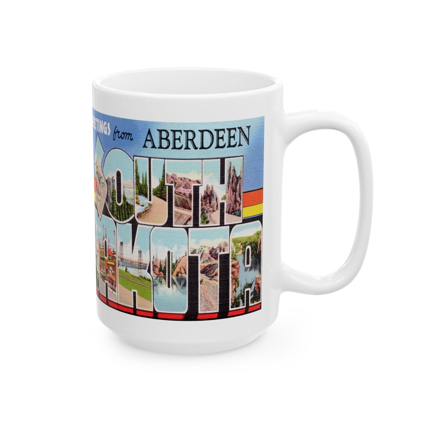 Memebly Retro Greetings from Aberdeen SD South Dakota Coffee Mug