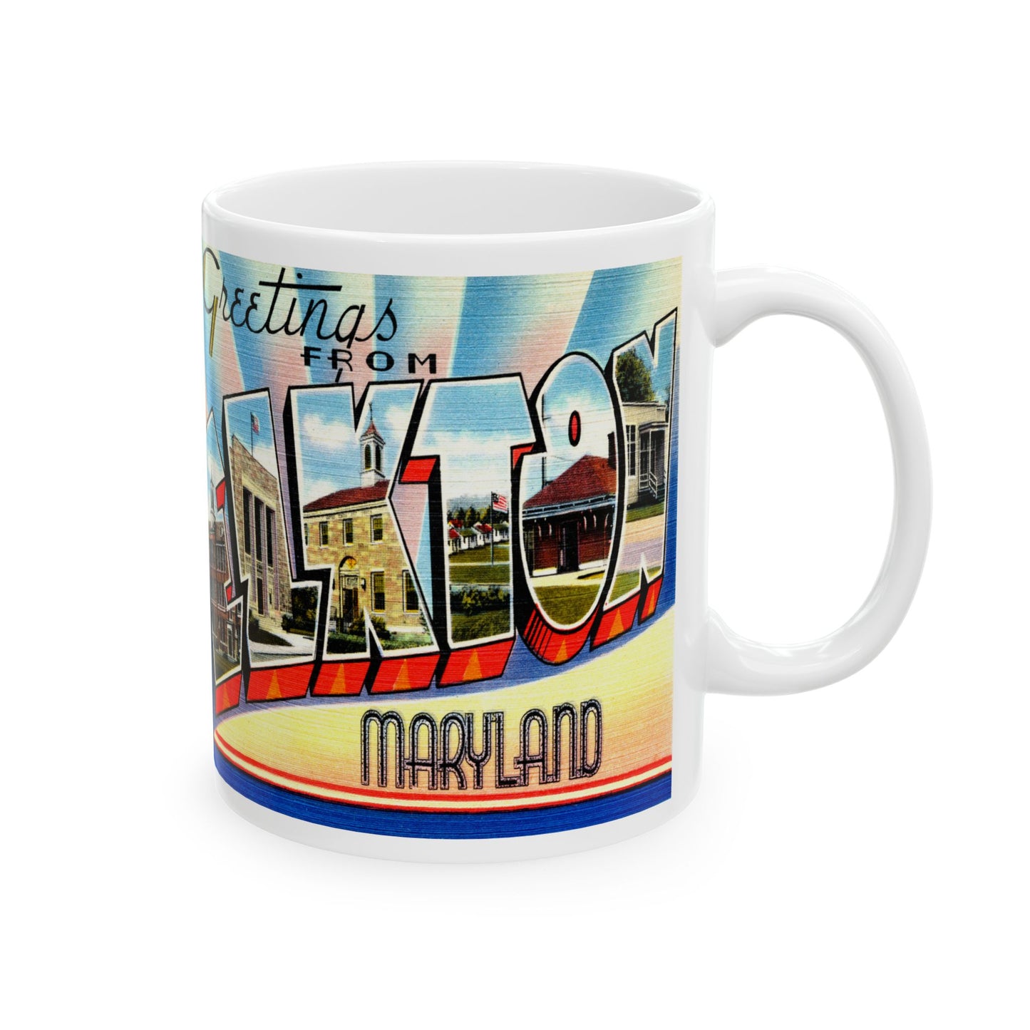 Memebly Vintage Greetings from Elkton MD Maryland Coffee Mug