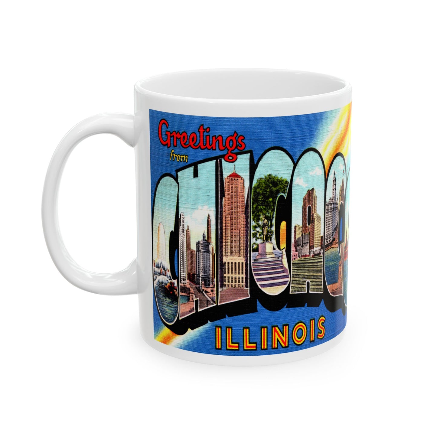 Memebly Vintage Greetings from Chicago IL Coffee Mug