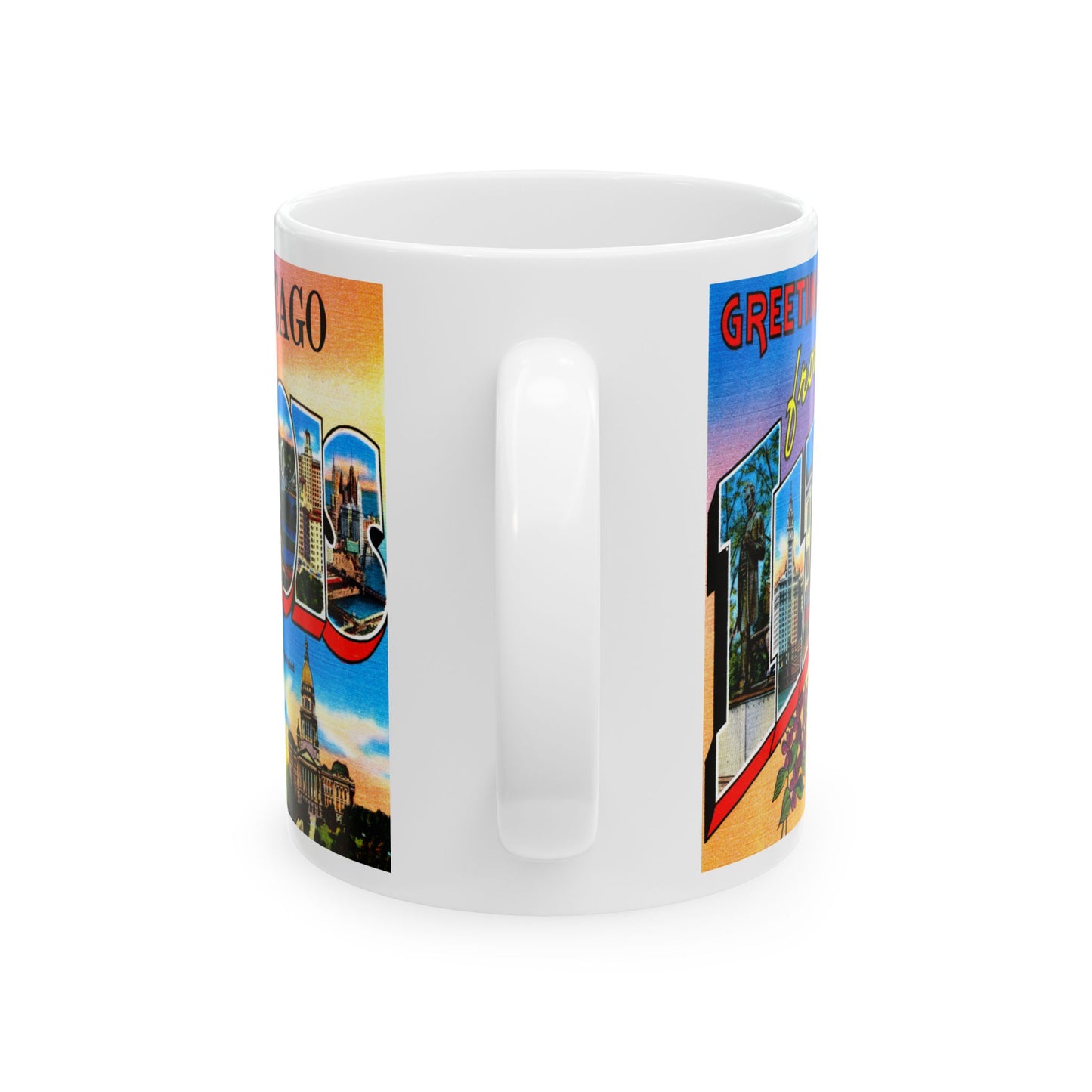 Memebly Scenic Vintage Greetings from Chicago IL Coffee Mug