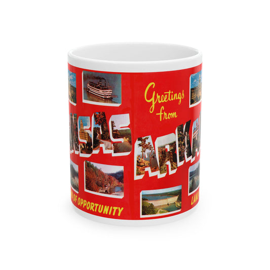 Memebly Vintage 1950s Greetings from AR Arkansas Coffee Mug