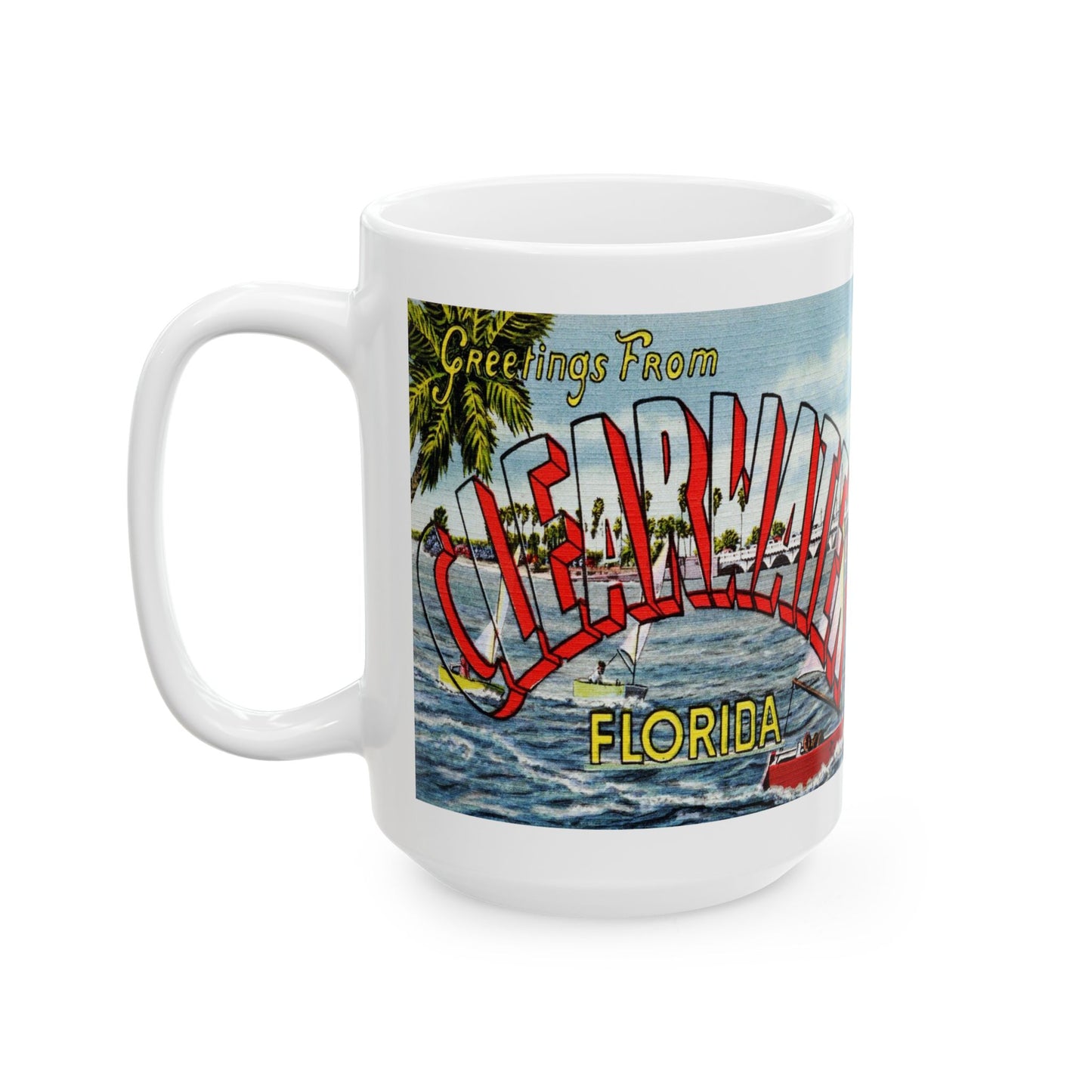 Memebly Retro Greetings from Clearwater FL Florida Coffee Mug