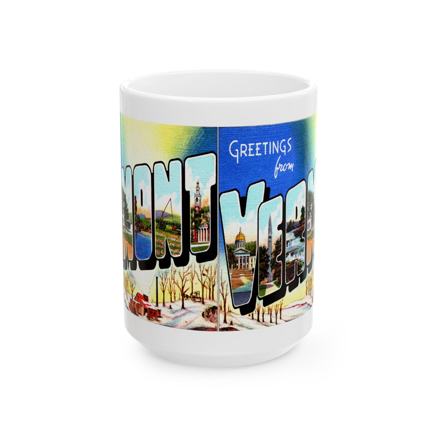 Memebly Retro Greetings from Vermont VT Coffee Mug