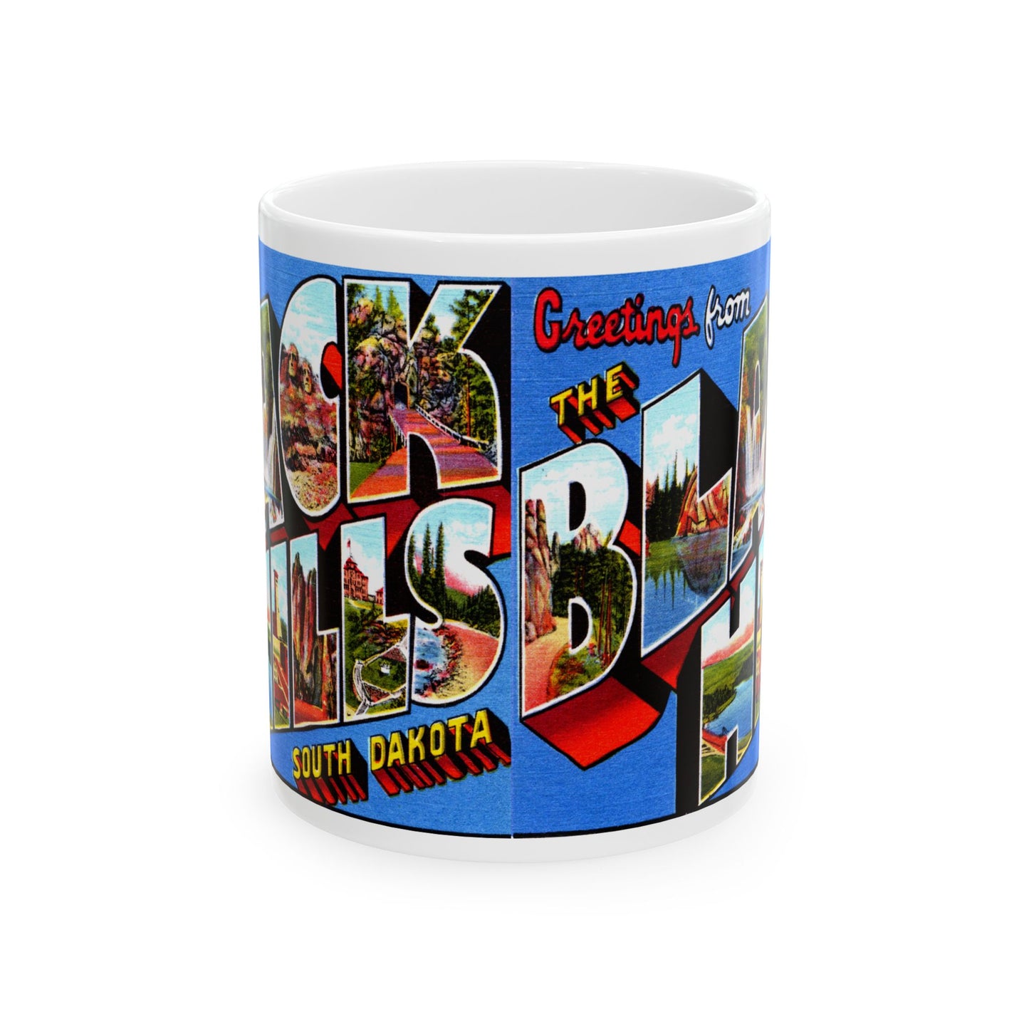 Memebly Vintage Greetings from Black Hills SD South Dakota Coffee Mug