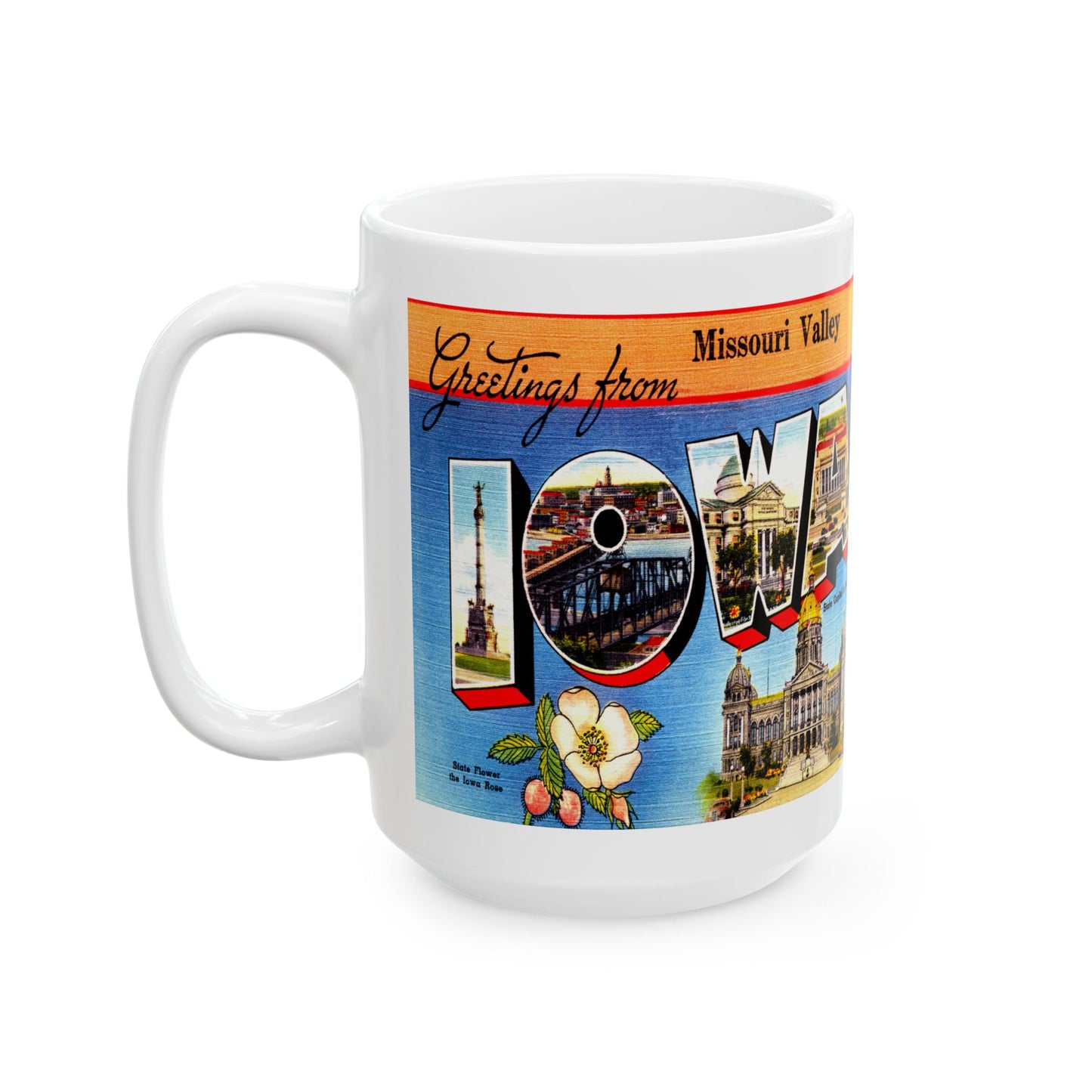 Memebly Vintage Greetings from Missouri Valley IA Coffee Mug