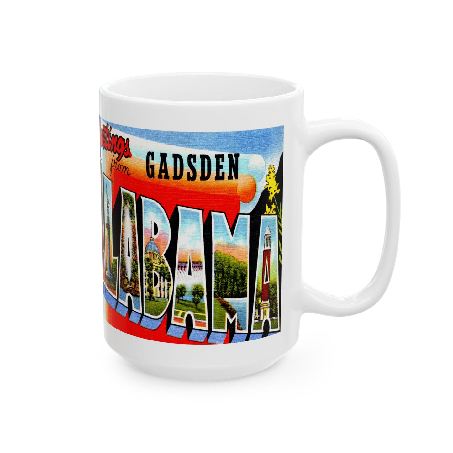 Memebly Vintage Greetings from Gadsen AL Coffee Mug