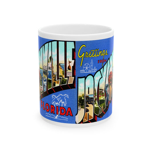 Memebly Scenic Vintage Greetings from Jacksonville FL Florida Coffee Mug