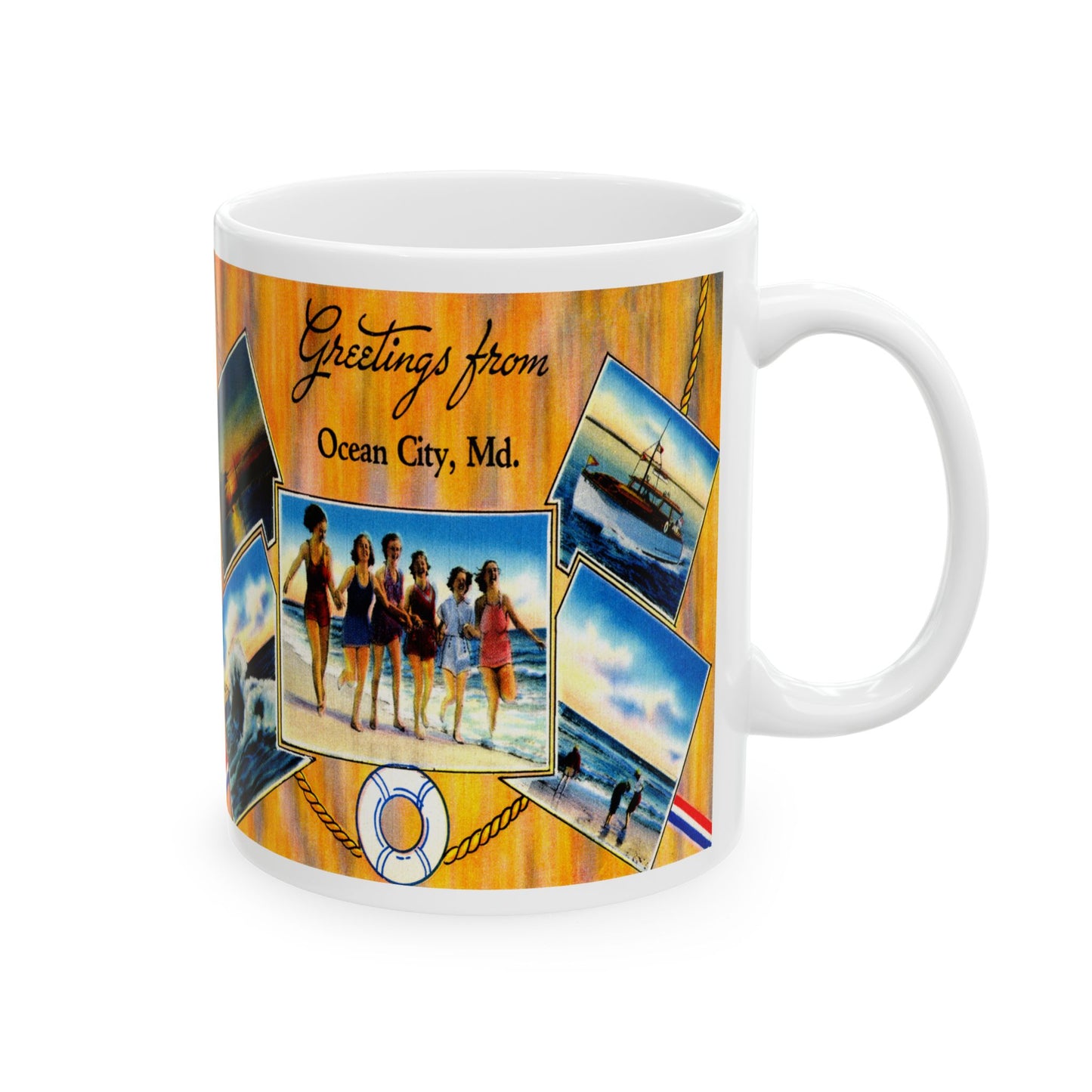 Memebly Retro  Greetings from Ocean City MD Maryland Coffee Mug