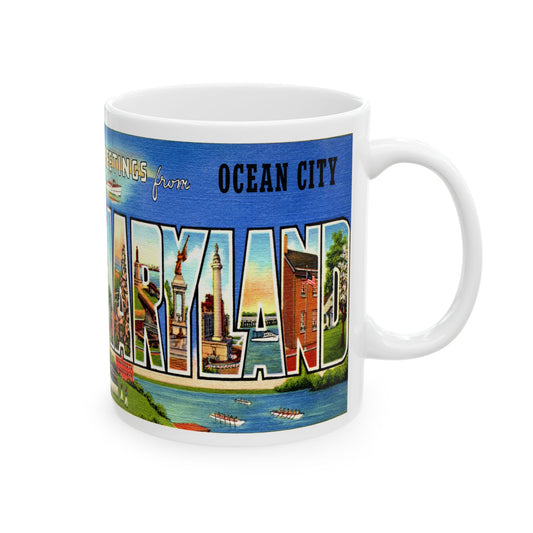 Memebly Vintage Greetings from Ocean City MD Maryland Coffee Mug