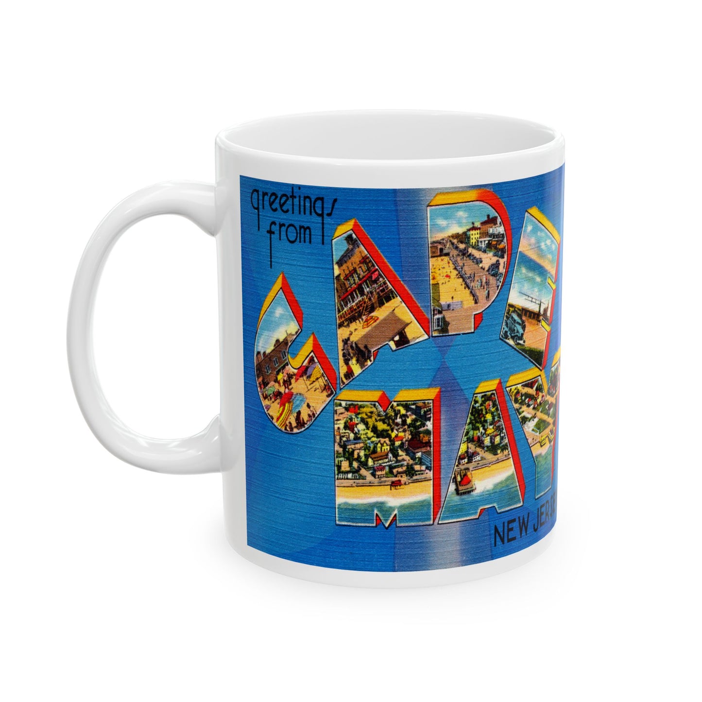 Memebly Scenic Vintage Greetings from Cape May NJ New Jersey Coffee Mug