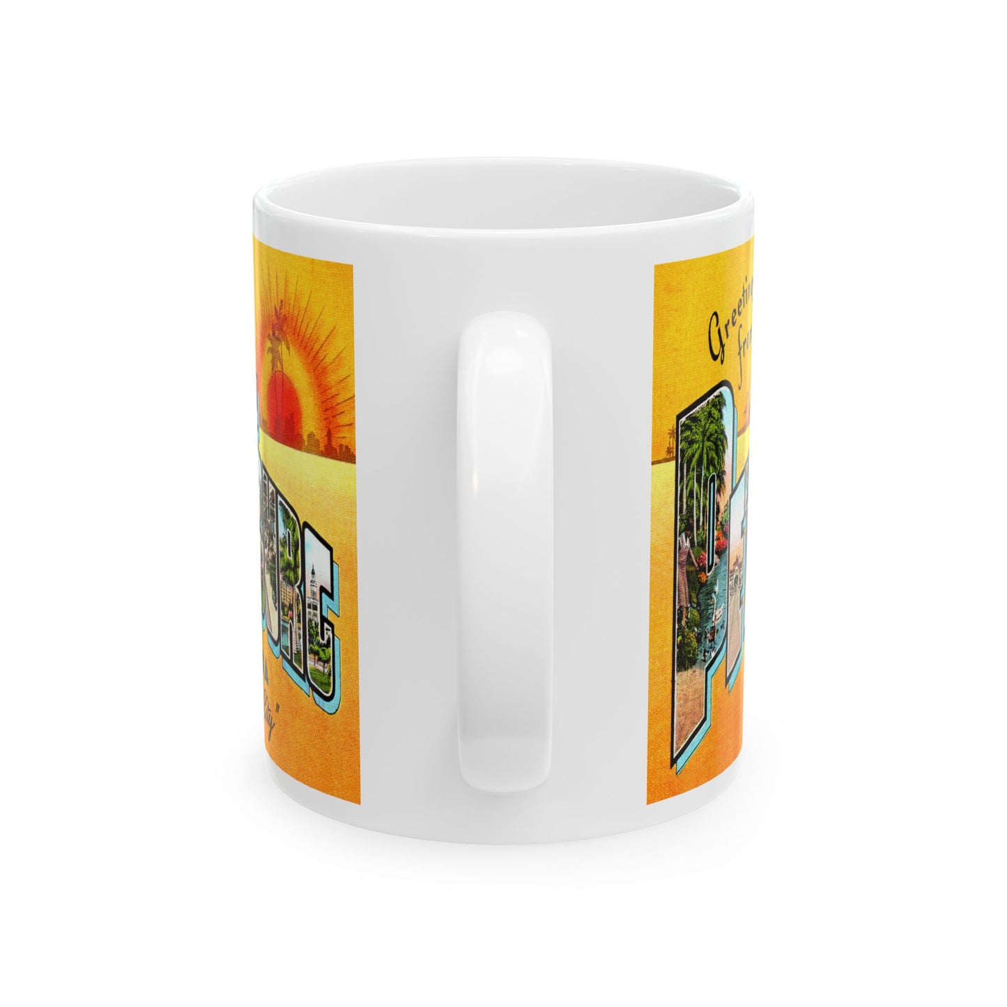 Memebly Retro Greetings from Saint St Petersburg FL Florida Coffee Mug