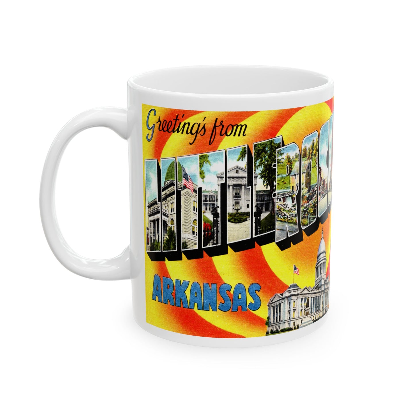 Memebly Retro Greetings from Little Rock AR Coffee Mug