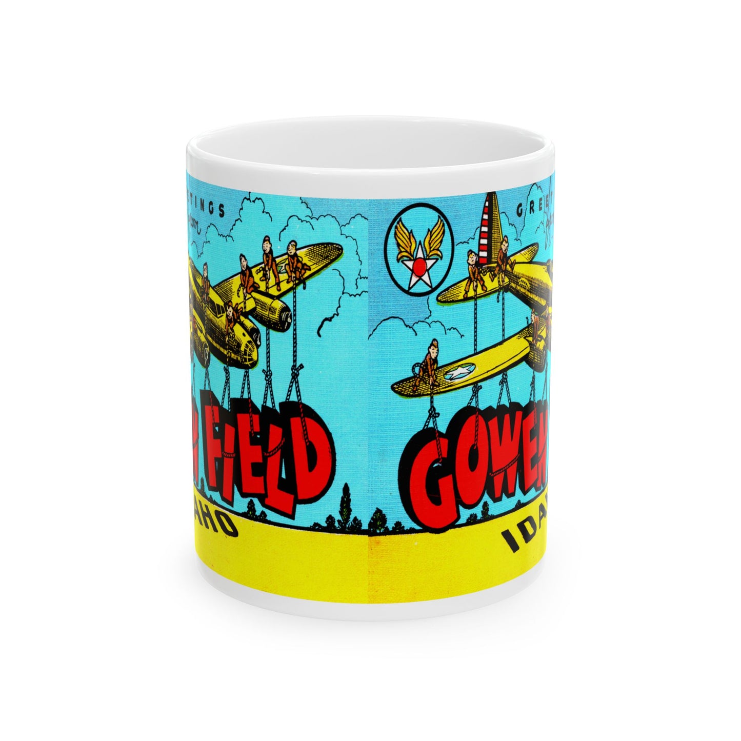 Memebly Vintage Greetings from Gowen Field ID Coffee Mug