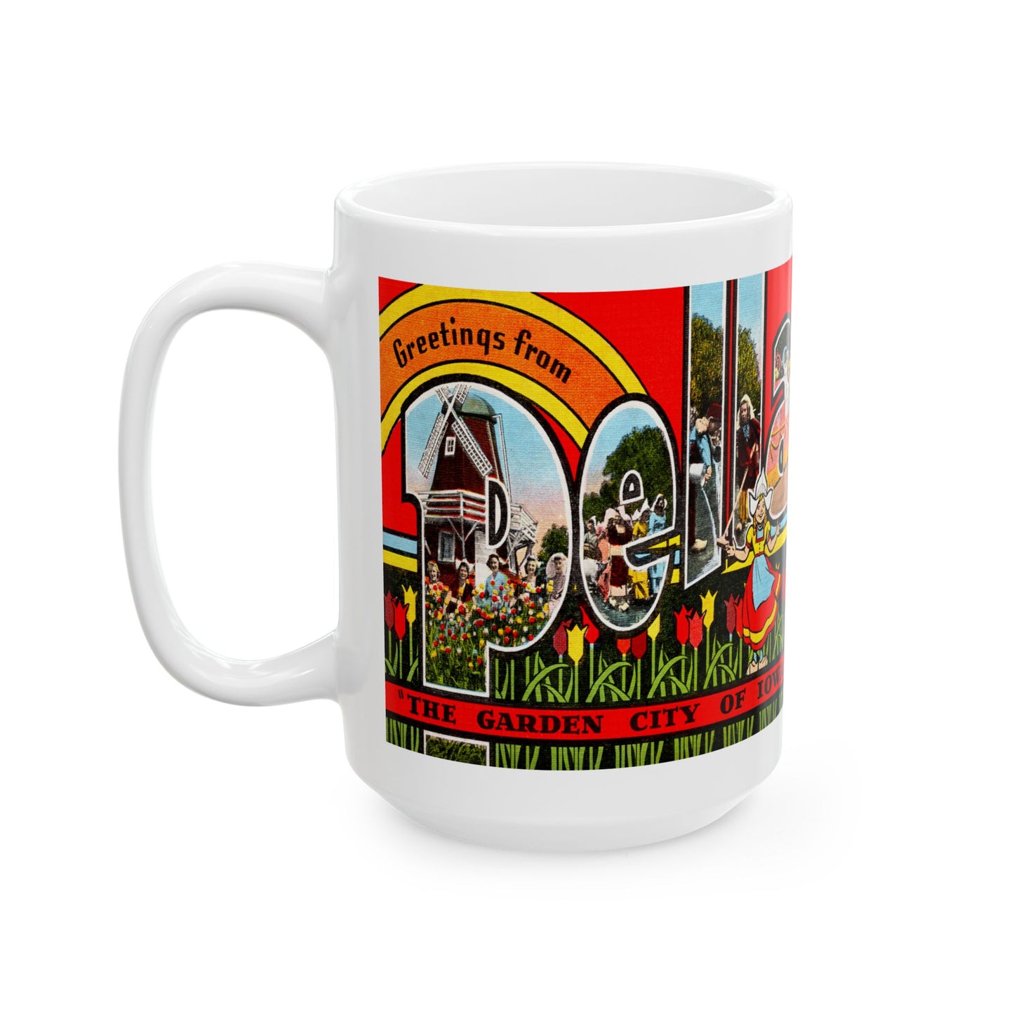 Memebly Vintage Greetings from Pella IA Coffee Mug