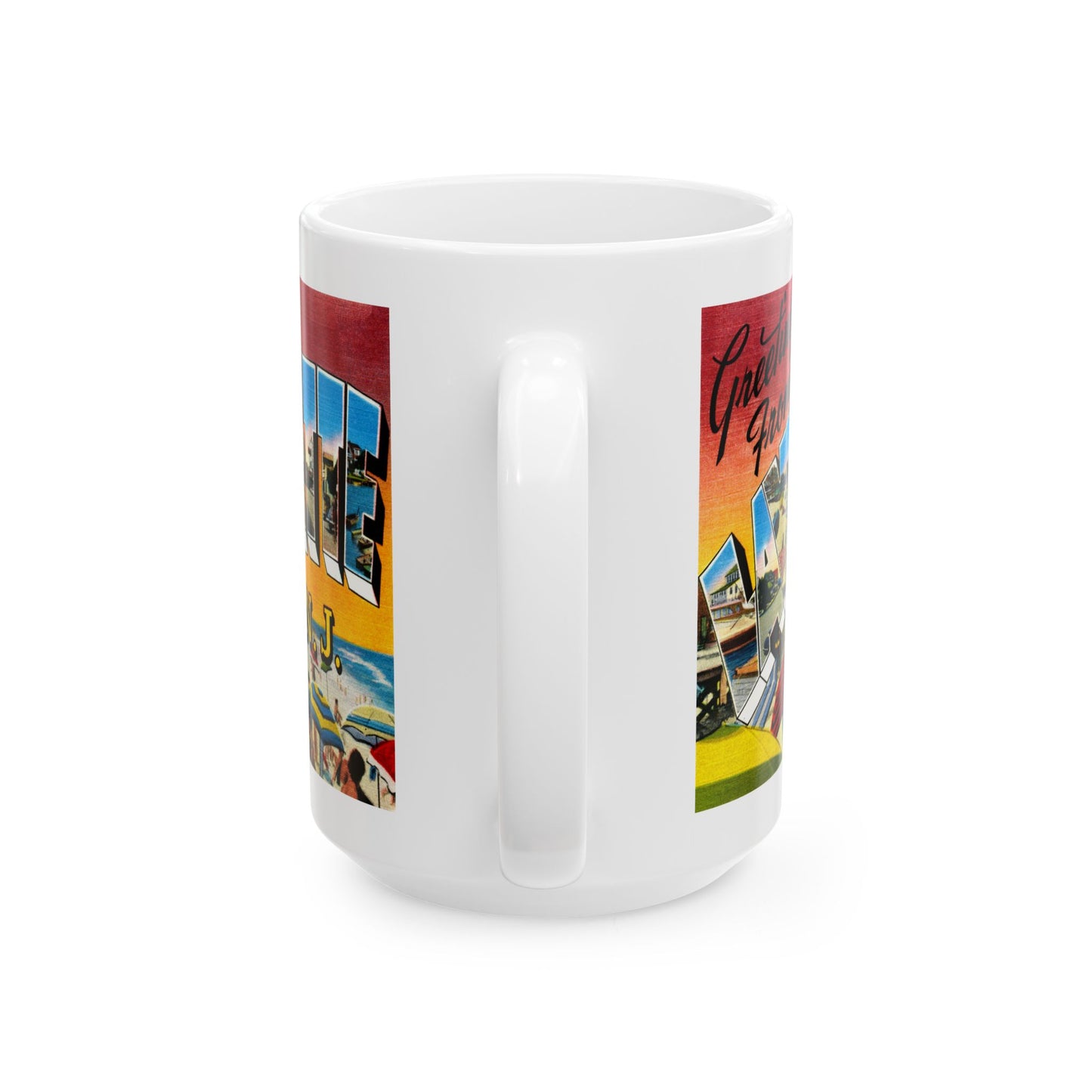 Memebly Vintage Greetings from Lavallette NJ New Jersey Coffee Mug