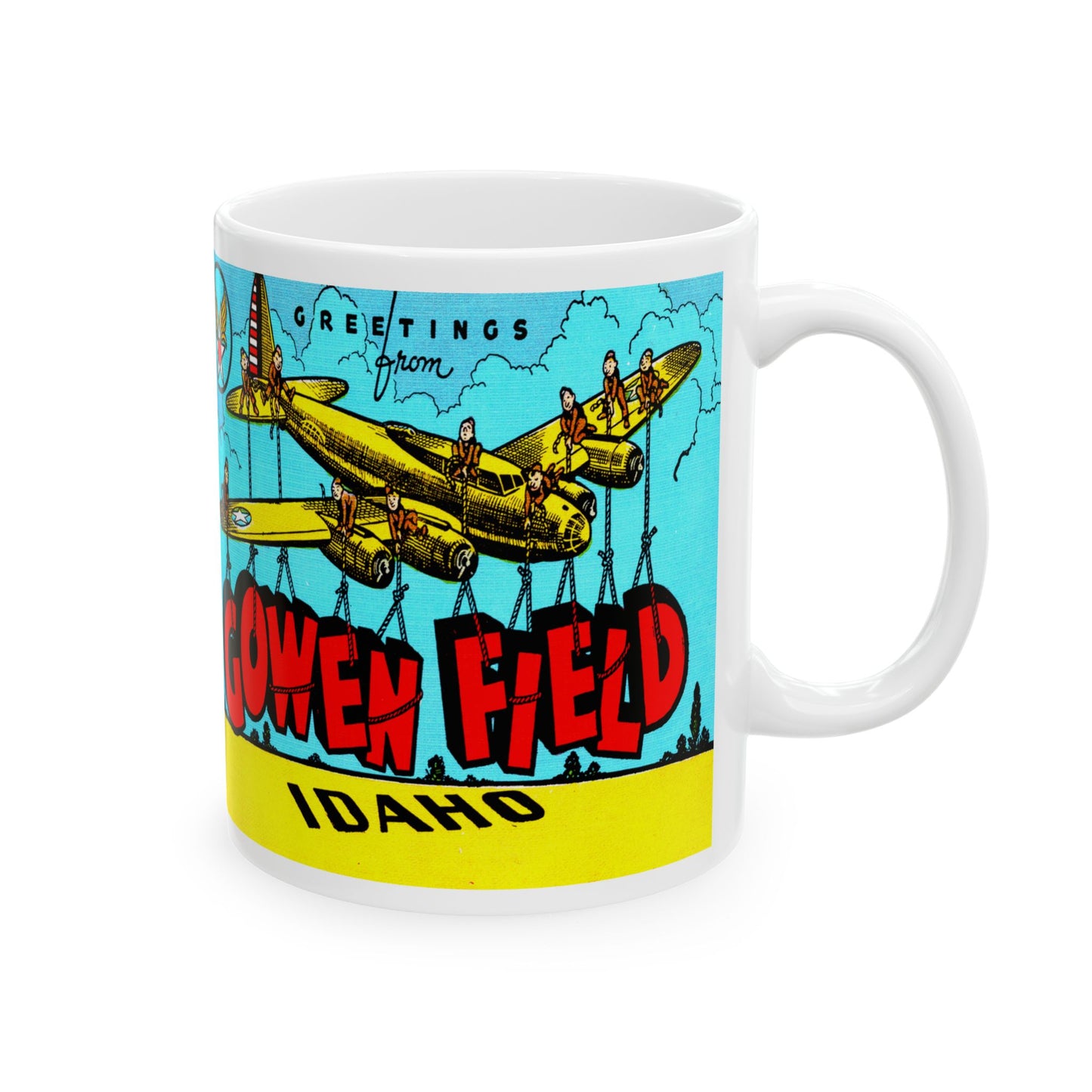 Memebly Vintage Greetings from Gowen Field ID Coffee Mug