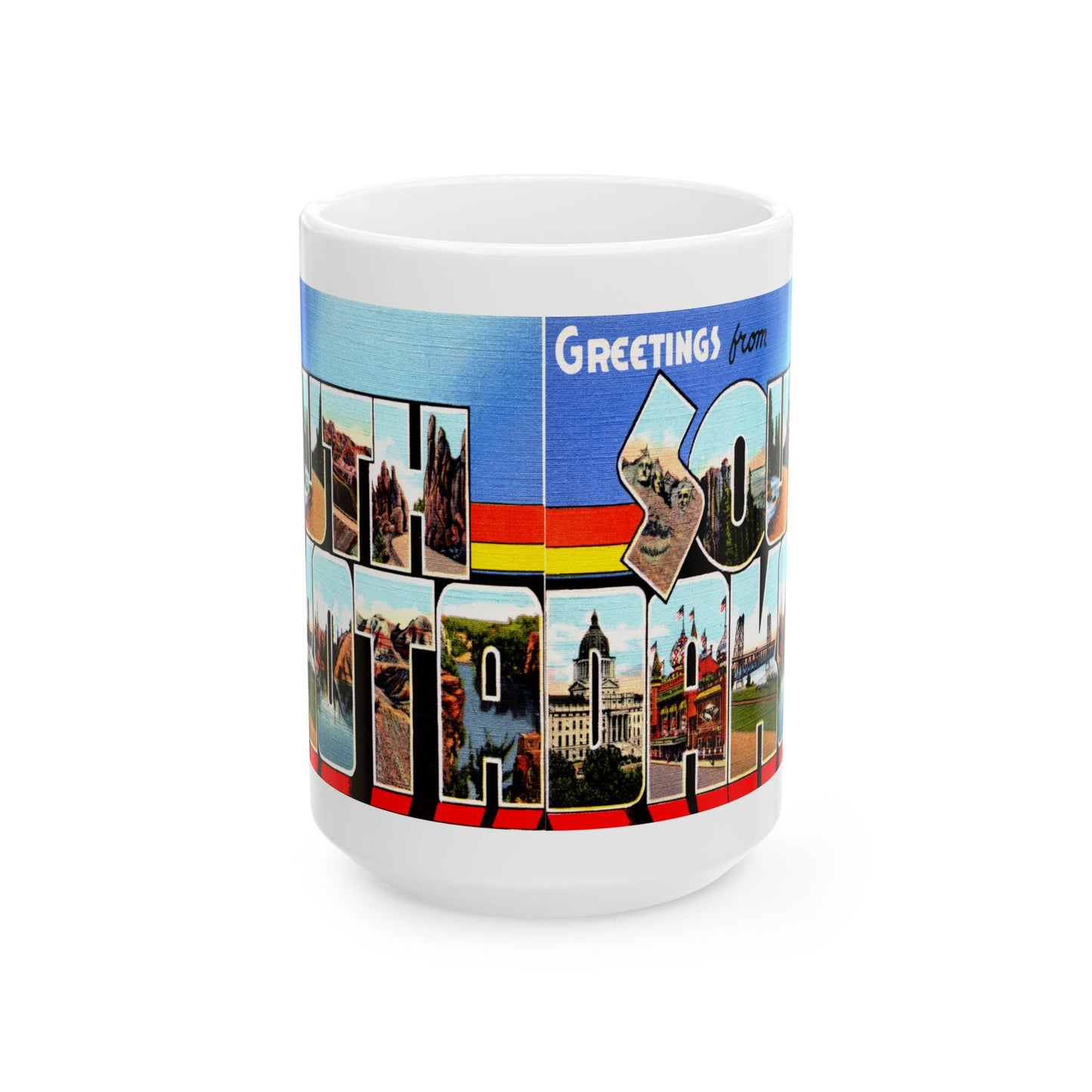 Memebly Retro Vintage Greetings from South Dakota SD Coffee Mug