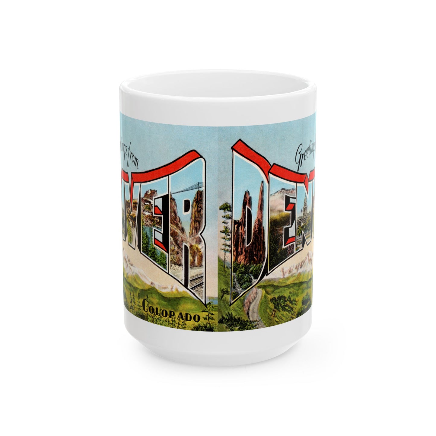 Memebly Retro Greetings from Denver CO Colorado Coffee Mug