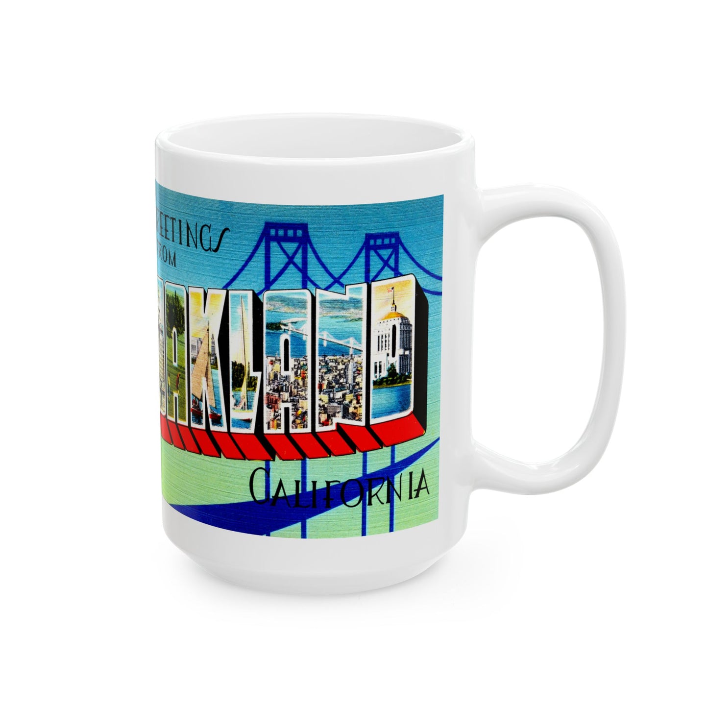 Memebly Retro Greetings from Oakland CA California Coffee Mug