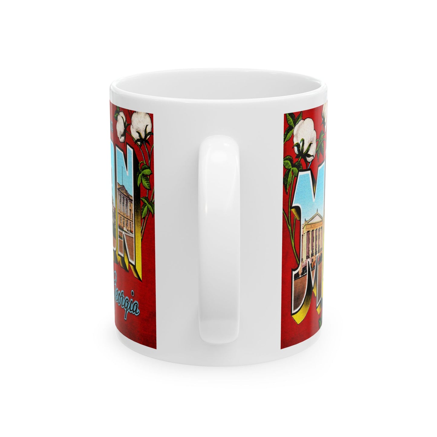 Memebly Flowerful Vintage Greetings from Macon GA Coffee Mug