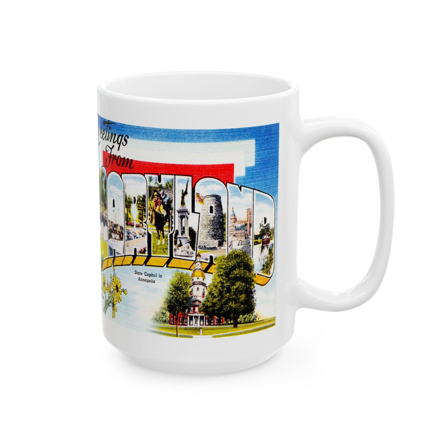 Memebly Scenic Vintage Greetings from Maryland MD Coffee Mug