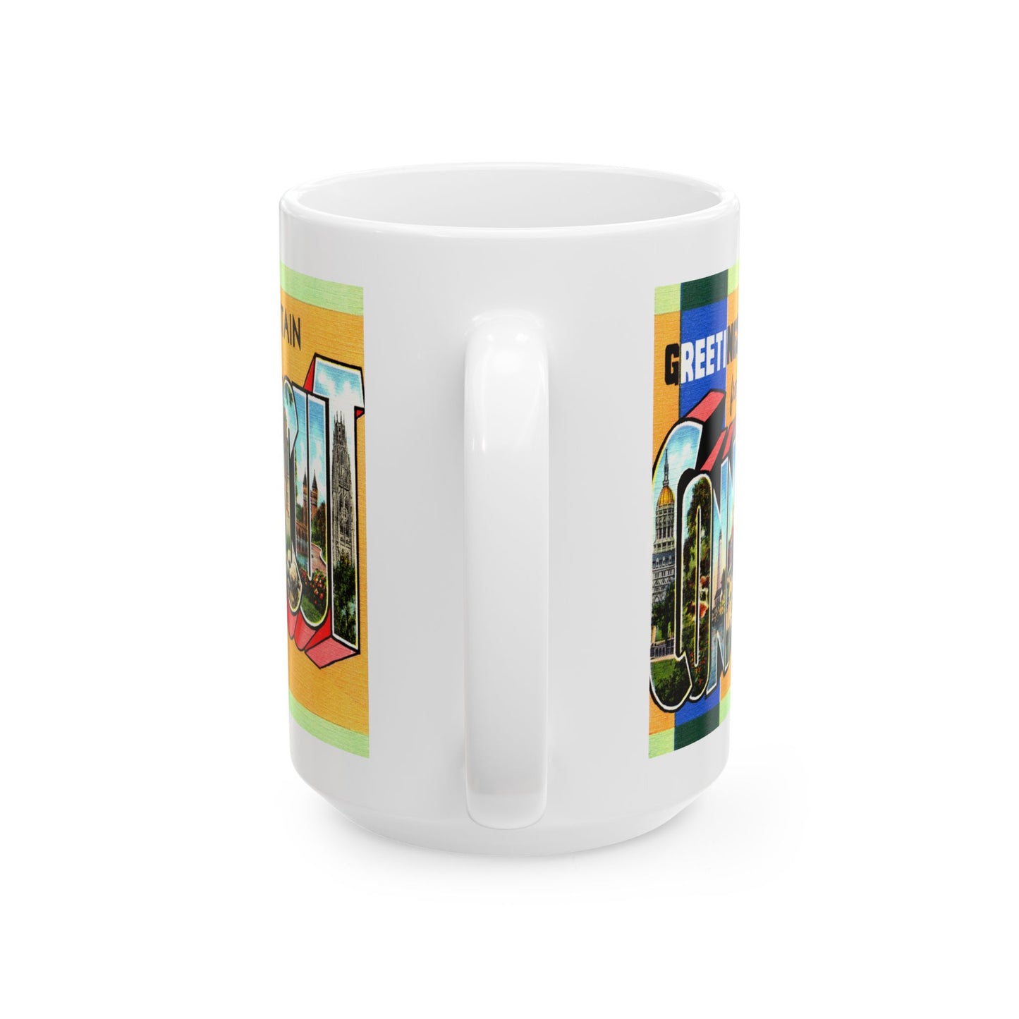 Memebly Vintage Greetings from New Britain CT Connecticut Coffee Mug