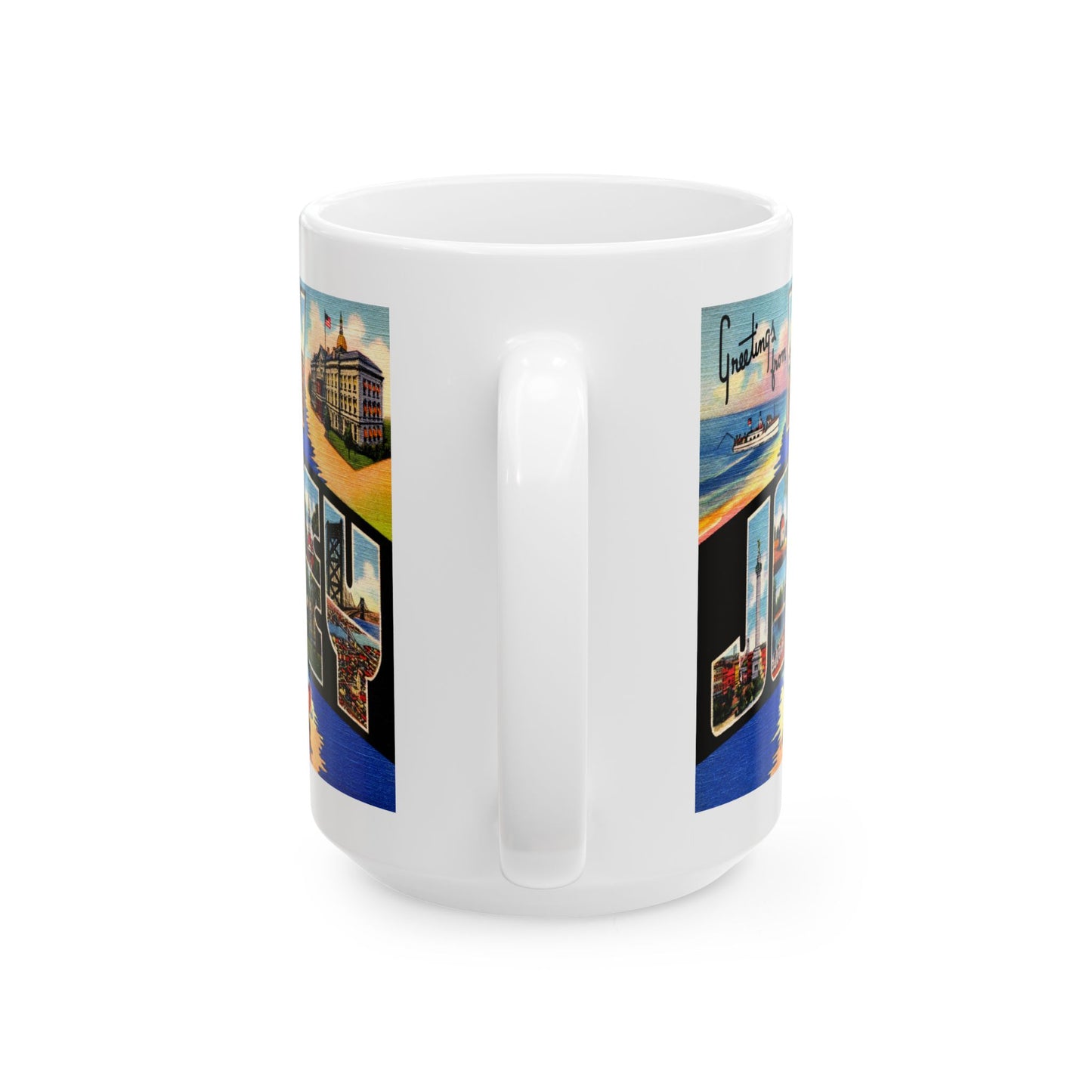 Memebly Scenic Vintage Greetings from New Jersey NJ Coffee Mug