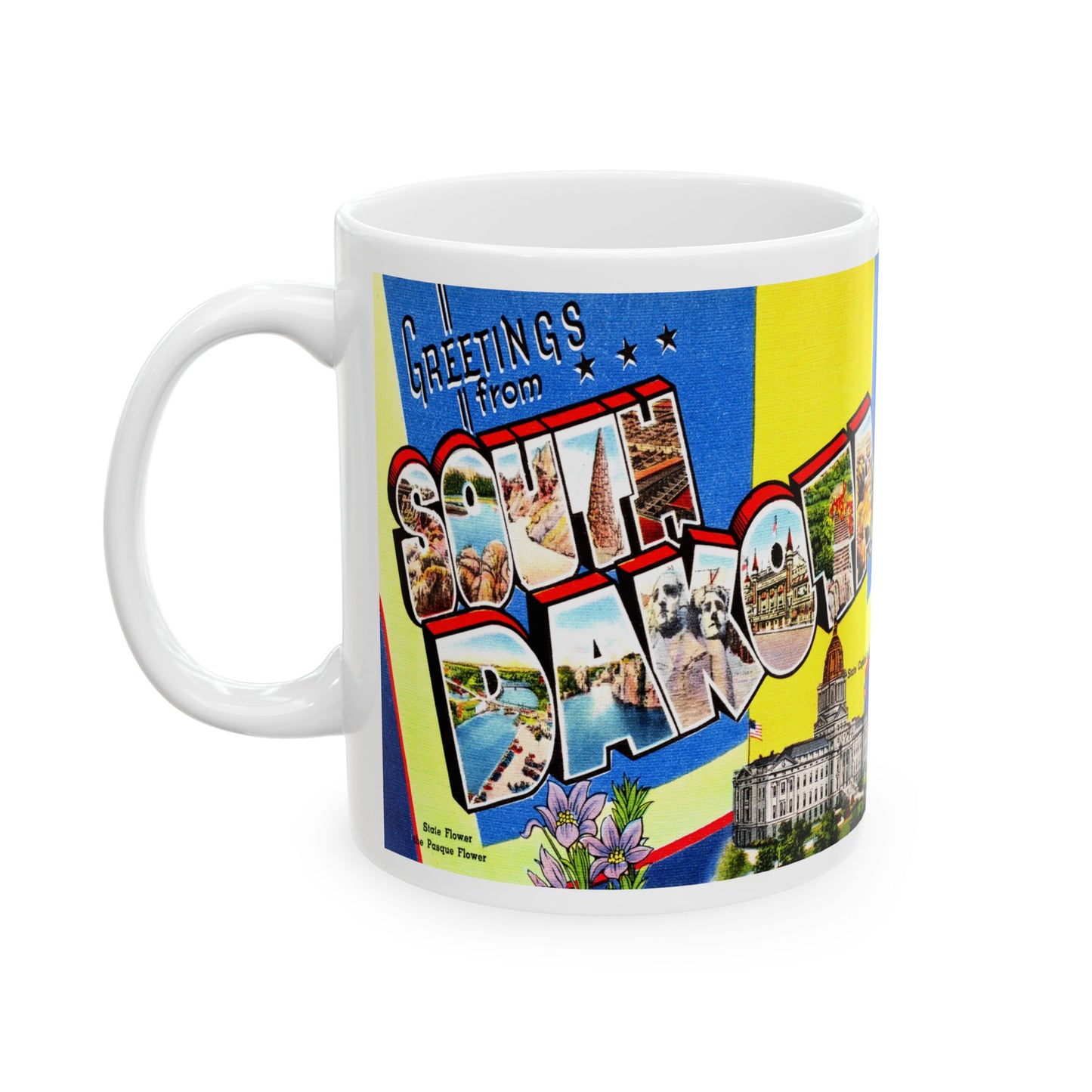 Memebly Vintage Retro Greetings from South Dakota SD Coffee Mug