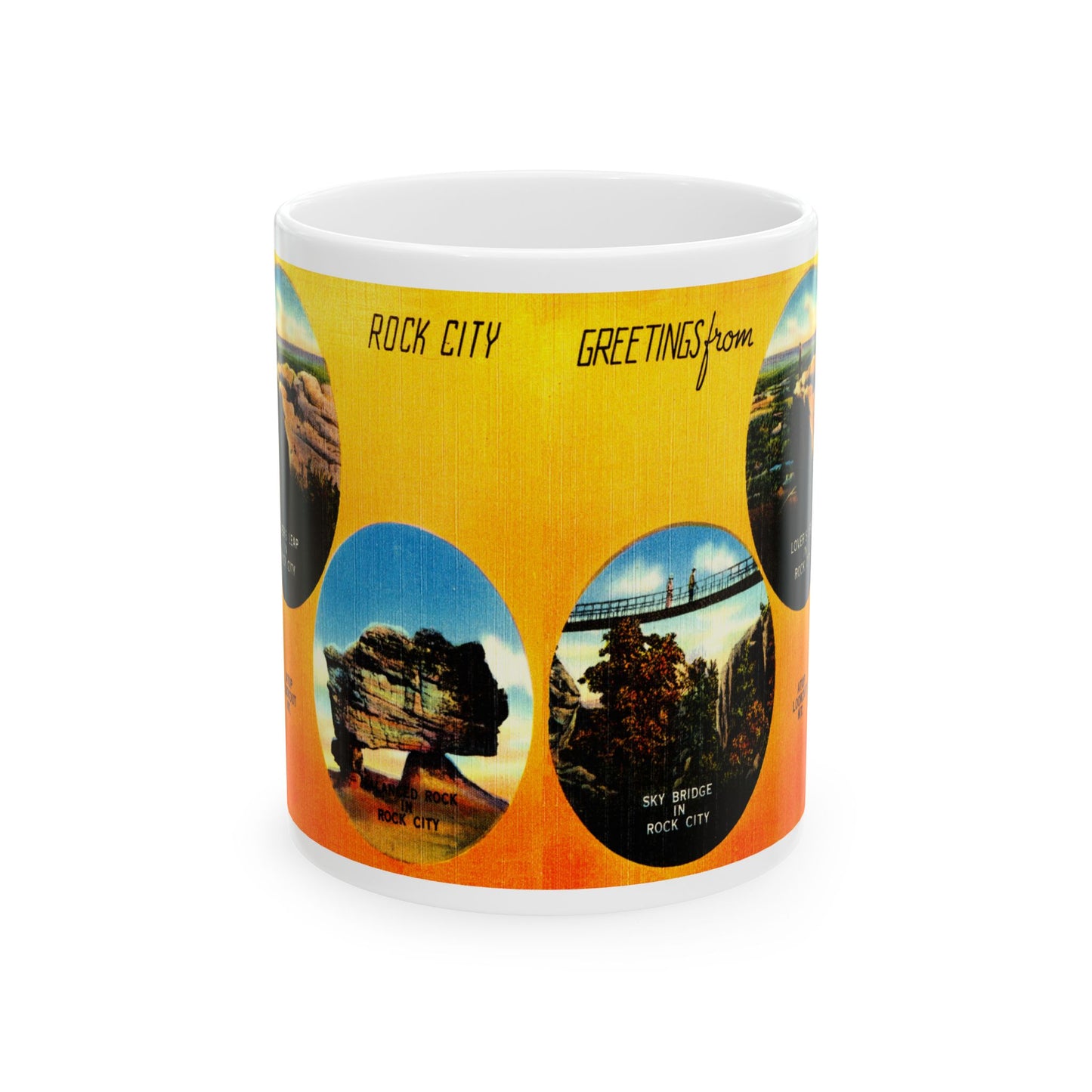 Memebly Scenic Vintage Greetings from Rock City Chatanooga TN Tennessee Coffee Mug