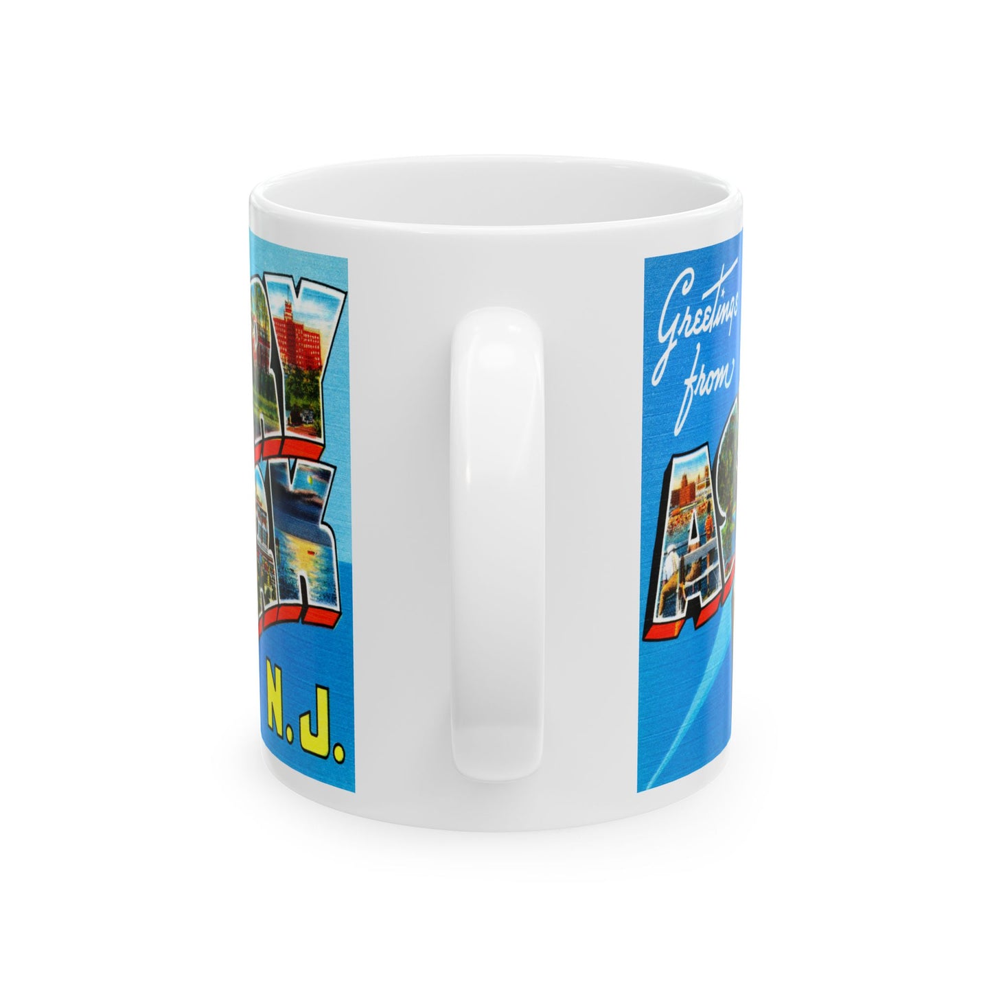 Memebly Retro Greetings from Asbury Park NJ New Jersey Coffee Mug