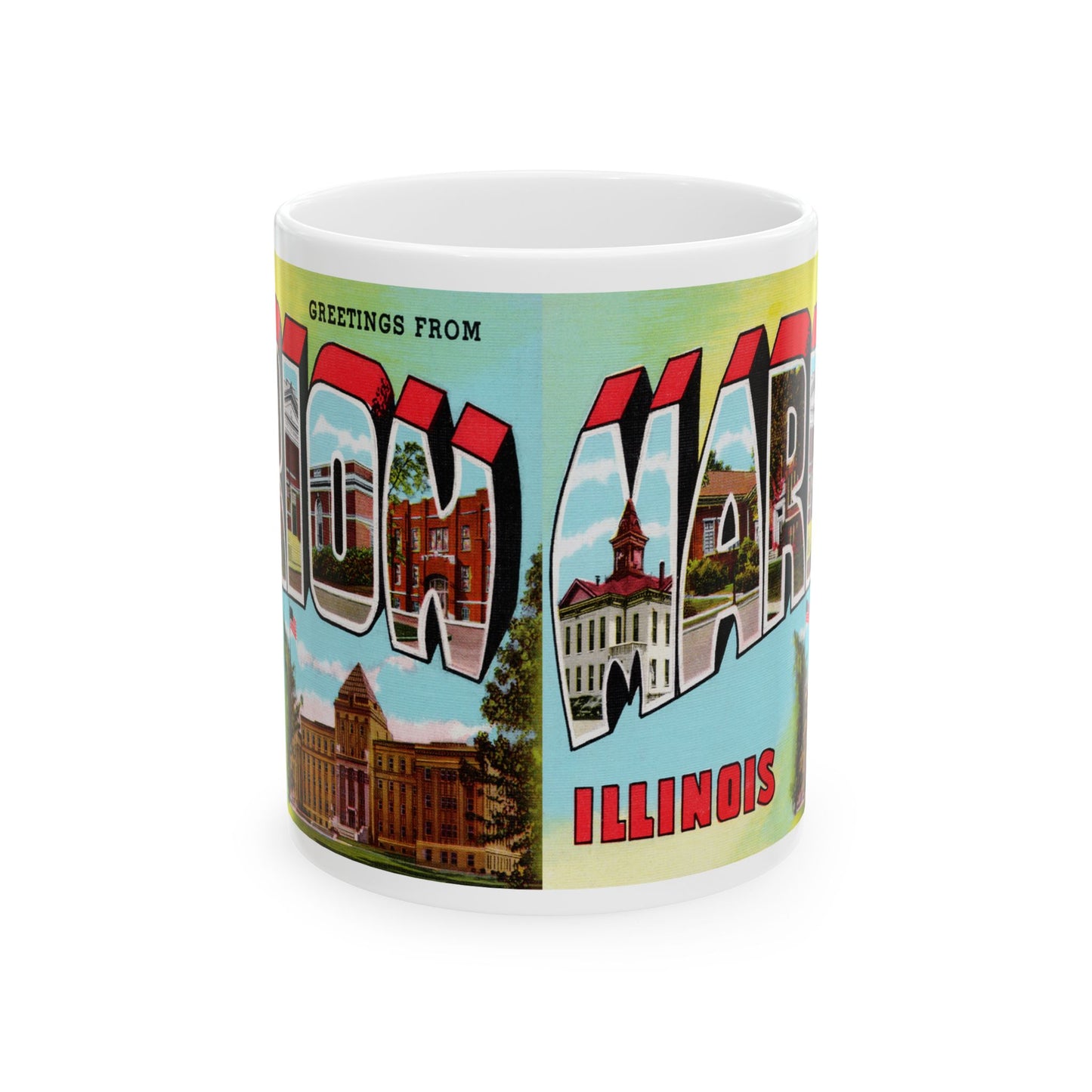 Memebly Vintage Greetings from Marion IL Coffee Mug