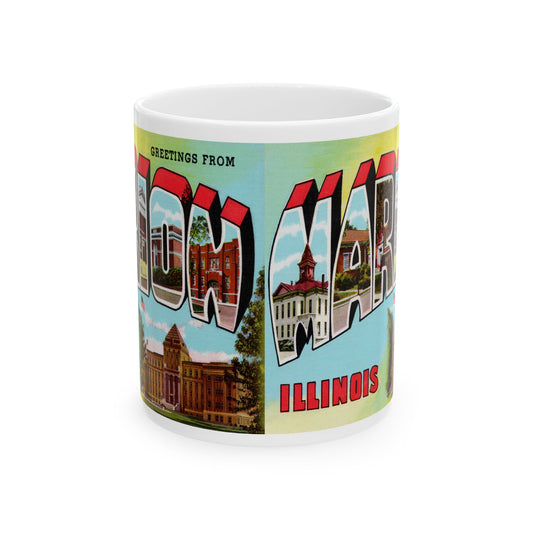 Memebly Vintage Greetings from Marion IL Coffee Mug