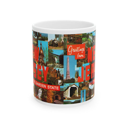 Memebly Vintage 1950s Greetings from New Jersey NJ Coffee Mug