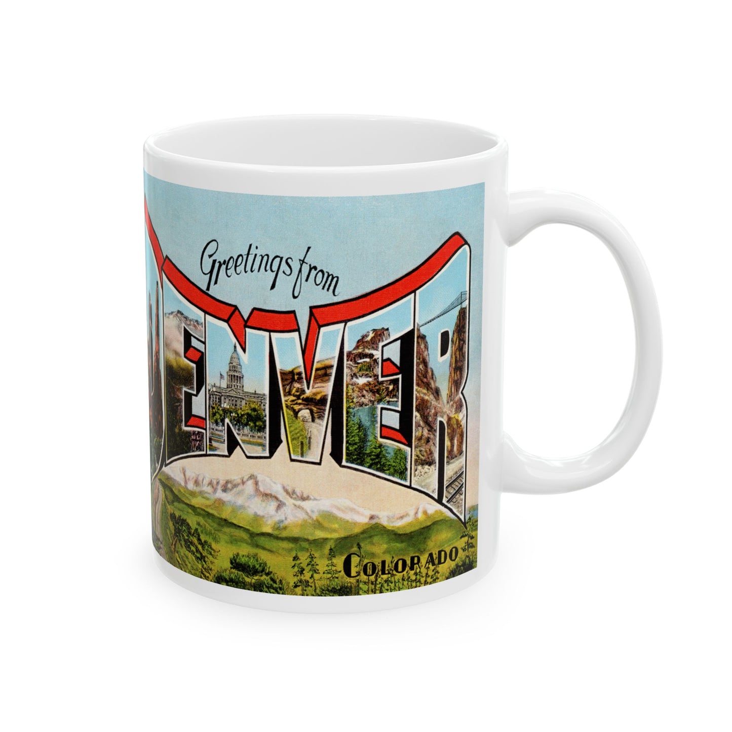 Memebly Retro Greetings from Denver CO Colorado Coffee Mug