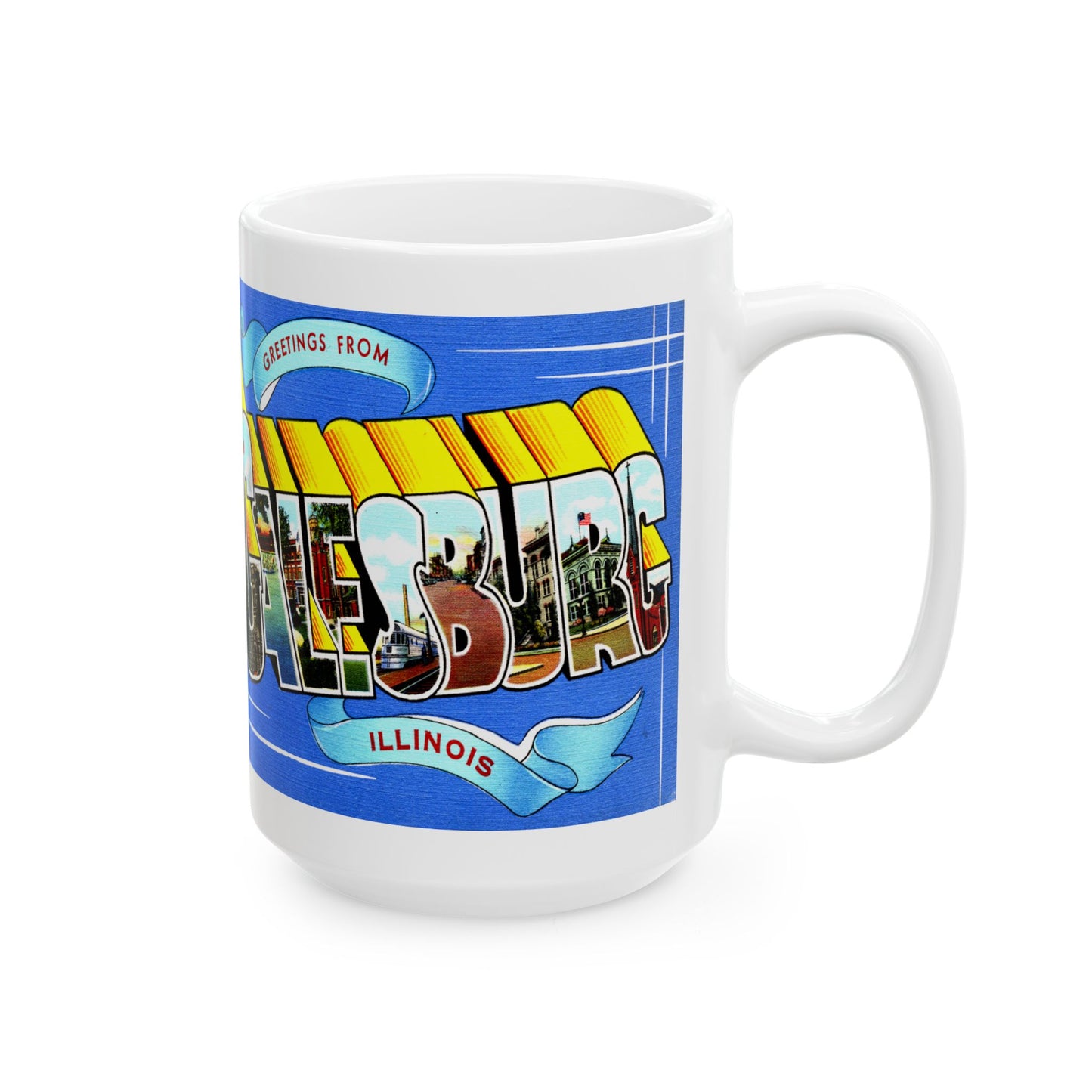 Memebly Retro Greetings from Galesburg IL Coffee Mug